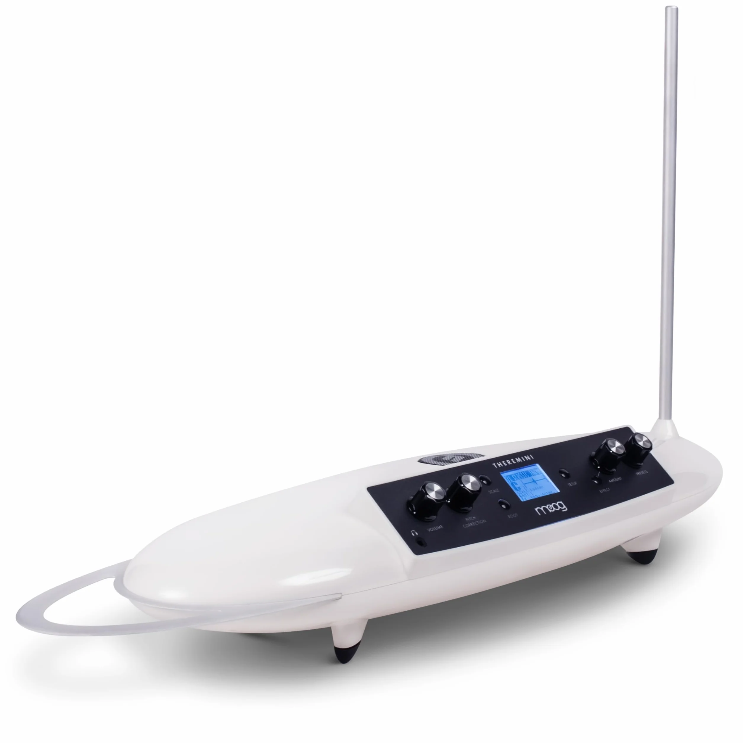 MOOG Theremini - Theremin con Corrección de Tono, Salida CV, Afinador y Altavoz, Motor de Sonido de Sintetizador AniMOOG con 32 Presets y Pantalla LCD