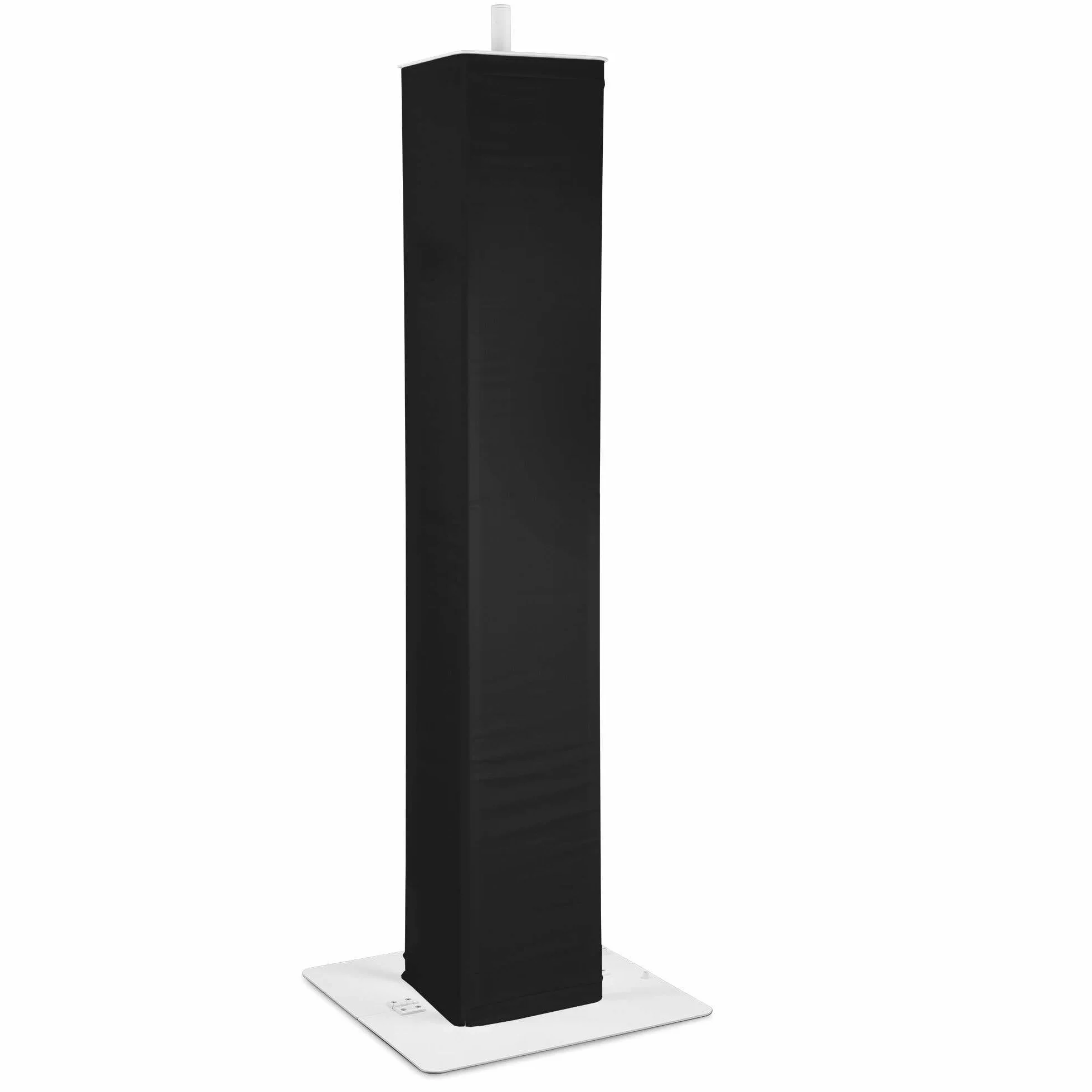 Vonyx DJP170 Plinth Podium con Placas Base Plegables con Altura Ajustable, Cubiertas de Licra en Blanco y Negro, Soporte de Cabeza móvil para DJ Light Podium y Altavoces PA, 30 kg de Carga