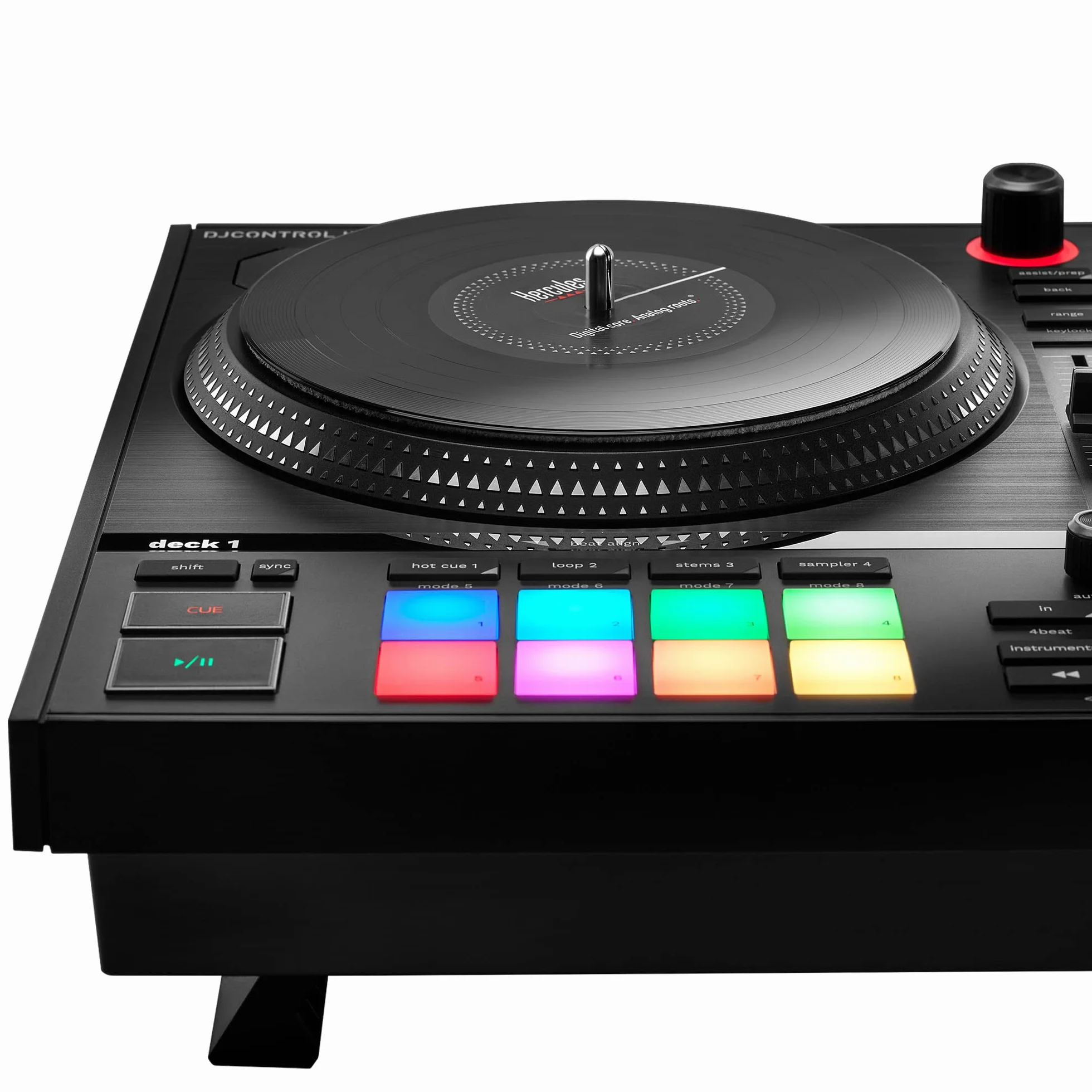 Hercules DJControl Inpulse T7 -Controladora de DJ Motorizada Negra de 2 Decks - incluye Serato DJ Lite y el software DJUCED