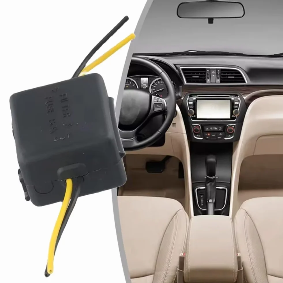 Juego de 2 filtros de alimentación para coche de 12 V para supresión de ruido y filtrado de interferencias, compatibles con la mayoría de dispositivos de 12 V CC