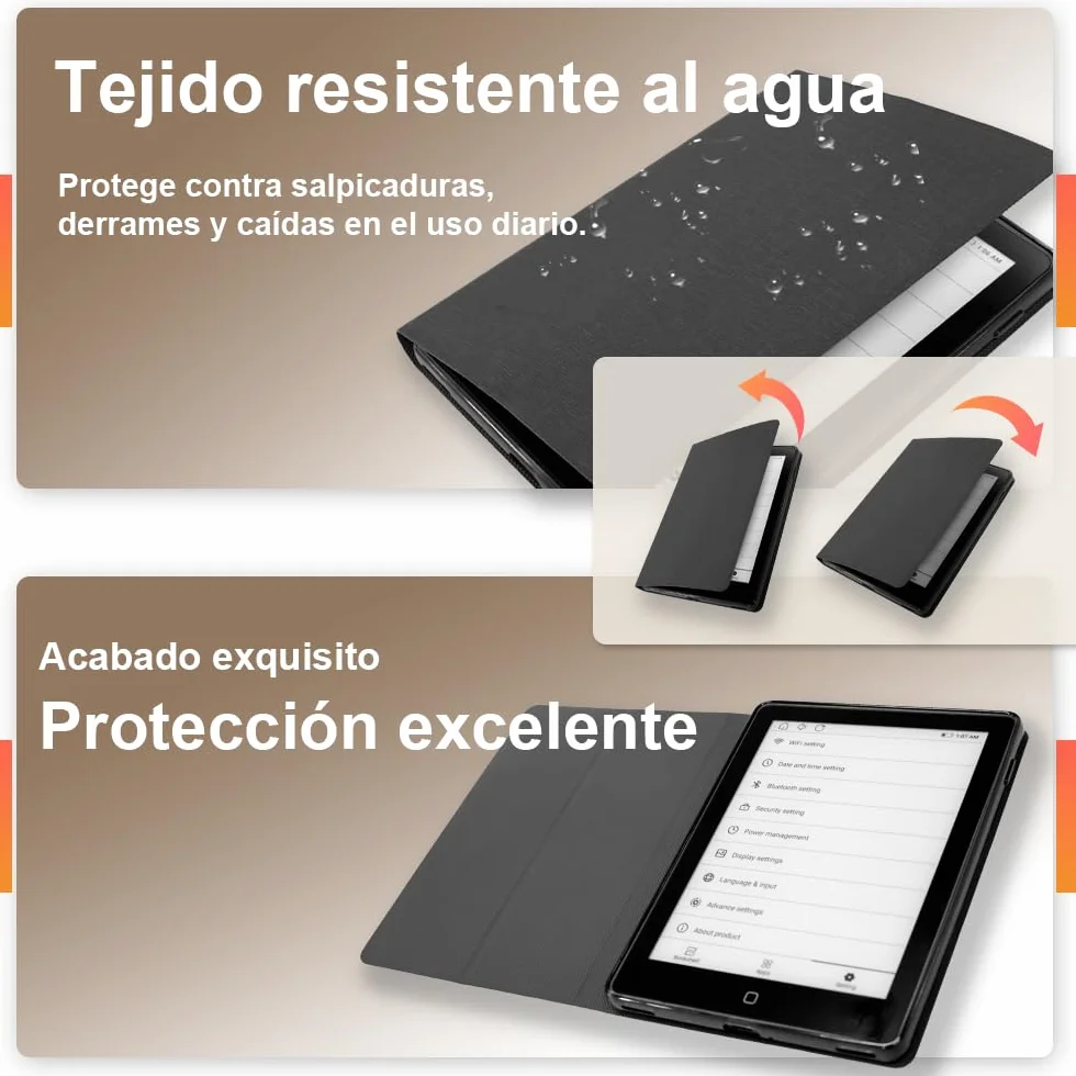 Veidoo Lector de libros electrónicos 6 pulgadas 32 GB 758x1024 212 DPI luz ajustable Android altavoz