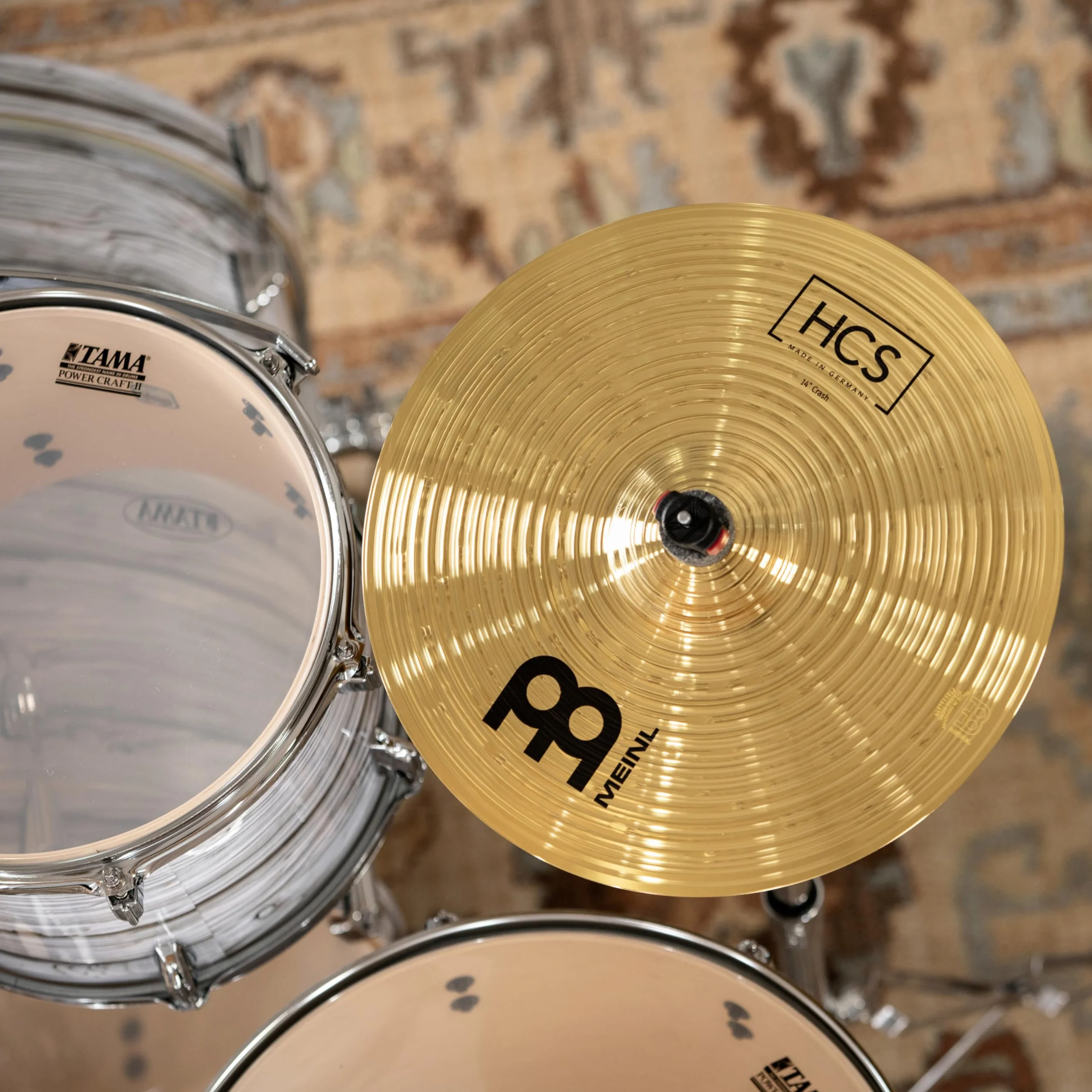 Meinl Cymbals HCS1314+10S - Juego de platillos (1 hihat de 33 cm (13") 1 crash de 35,6 cm (14") 1 splash de 25,4 cm (10") + paire de varillas promark tx5aw)