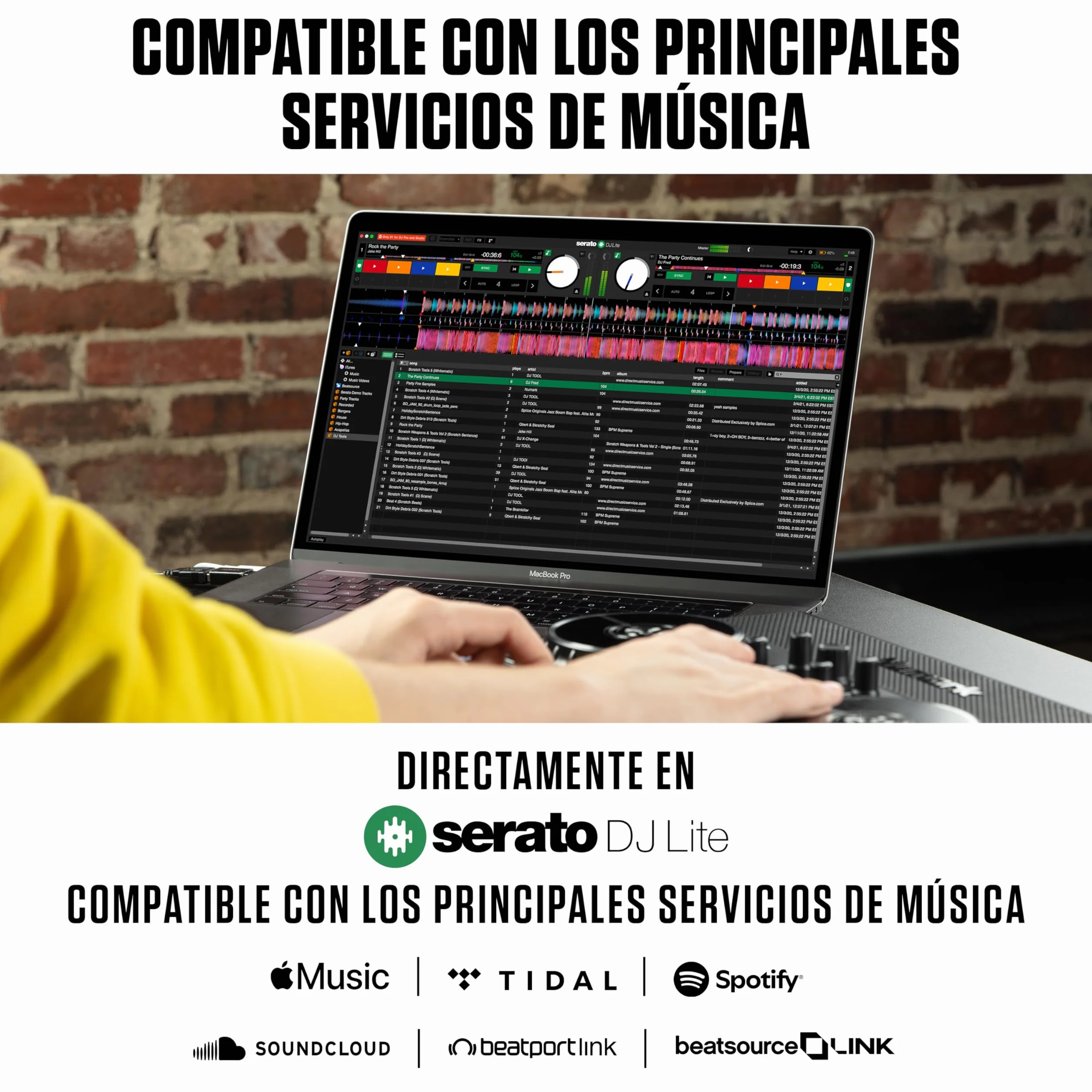 Numark Party Mix Live Controladora DJ, Mesa DJ Con Luces DJ, Altavoces, Mezclador DJ e Interfaz Audio, Con Serato DJ Lite