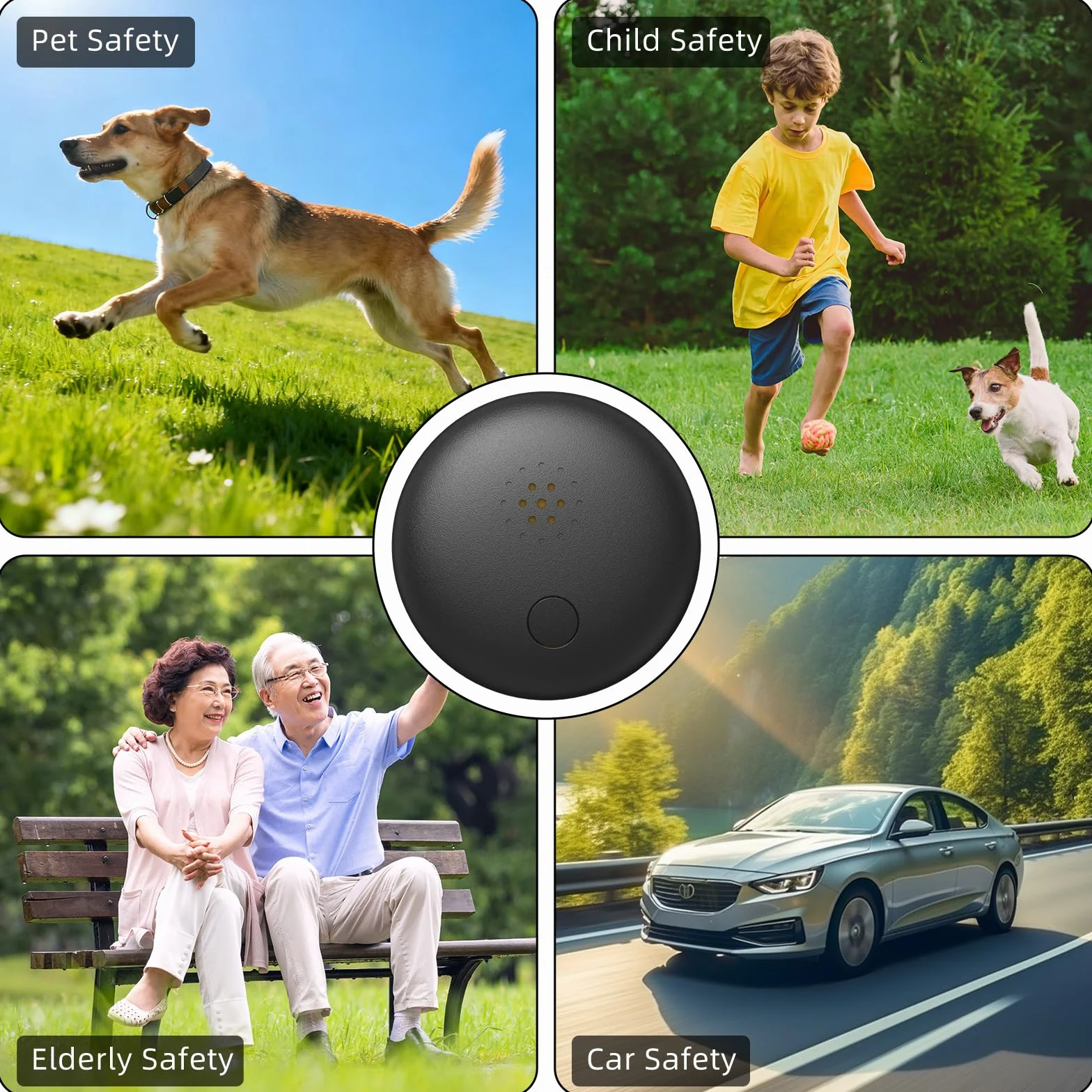 Localizador GPS sin Suscripción – Rastreador Pequeño Magnético para Coche, Moto, Niños, Perros – Compatible con iOS – Batería reemplazable