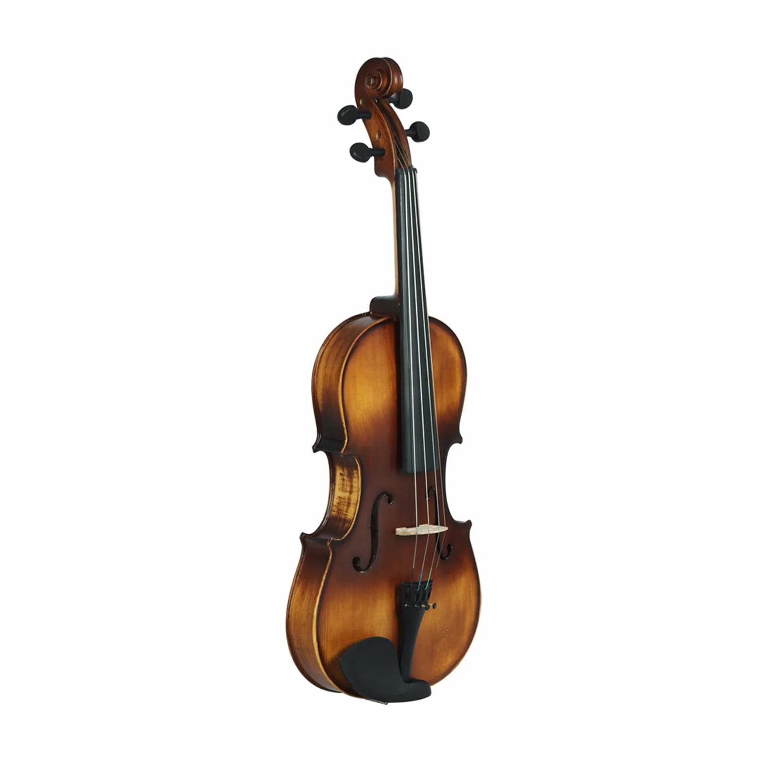 Viola de madera pulida a mano con lazos profesional 4/4 vintage mate para práctica y actuaciones