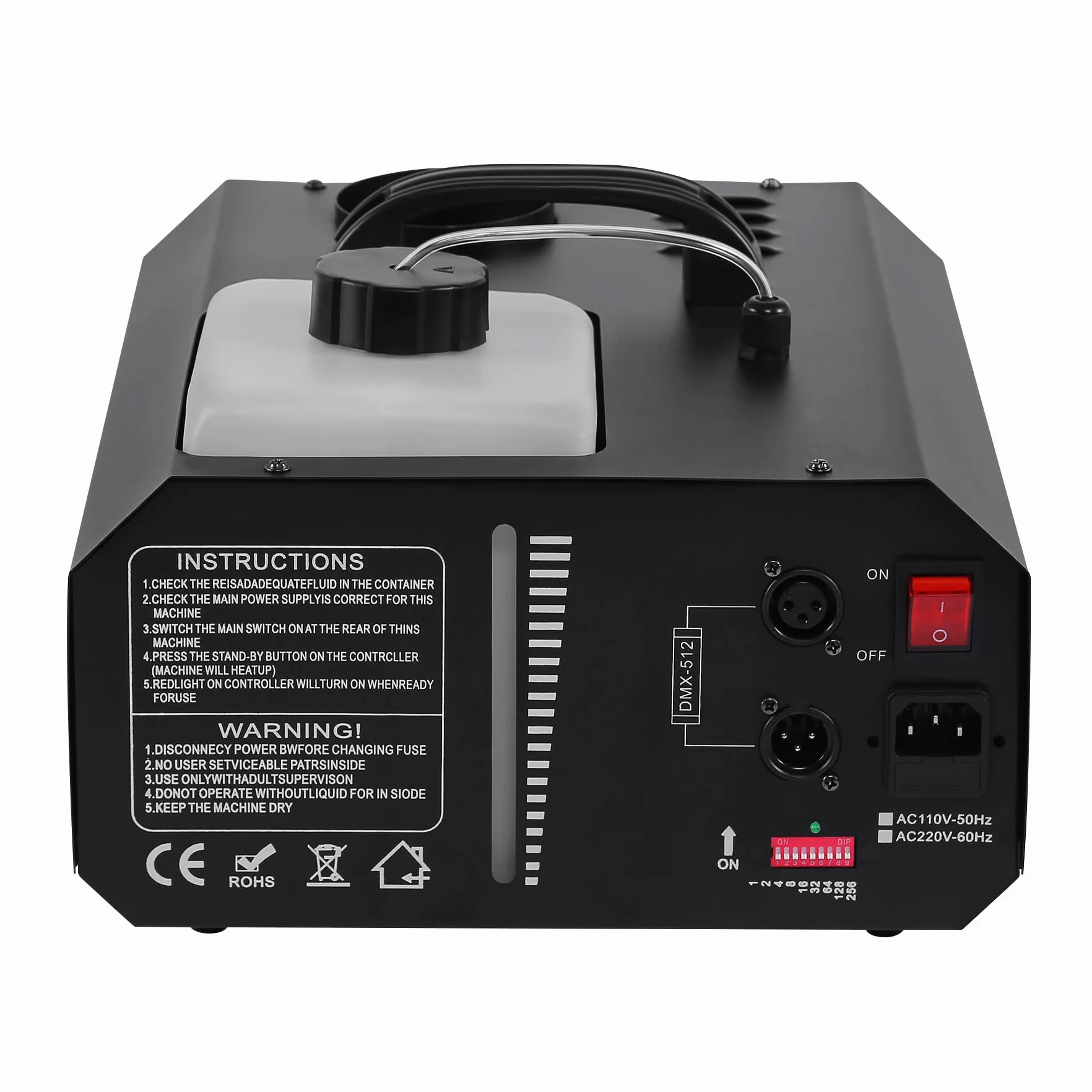 Ridgeyard 2 paquetes de máquina de humo de 1500W con mando a distancia inalámbrico DMX para boda, fiesta, teatro, Halloween, Navidad, y tanque de 2L, alcance de neblina 10-100m²