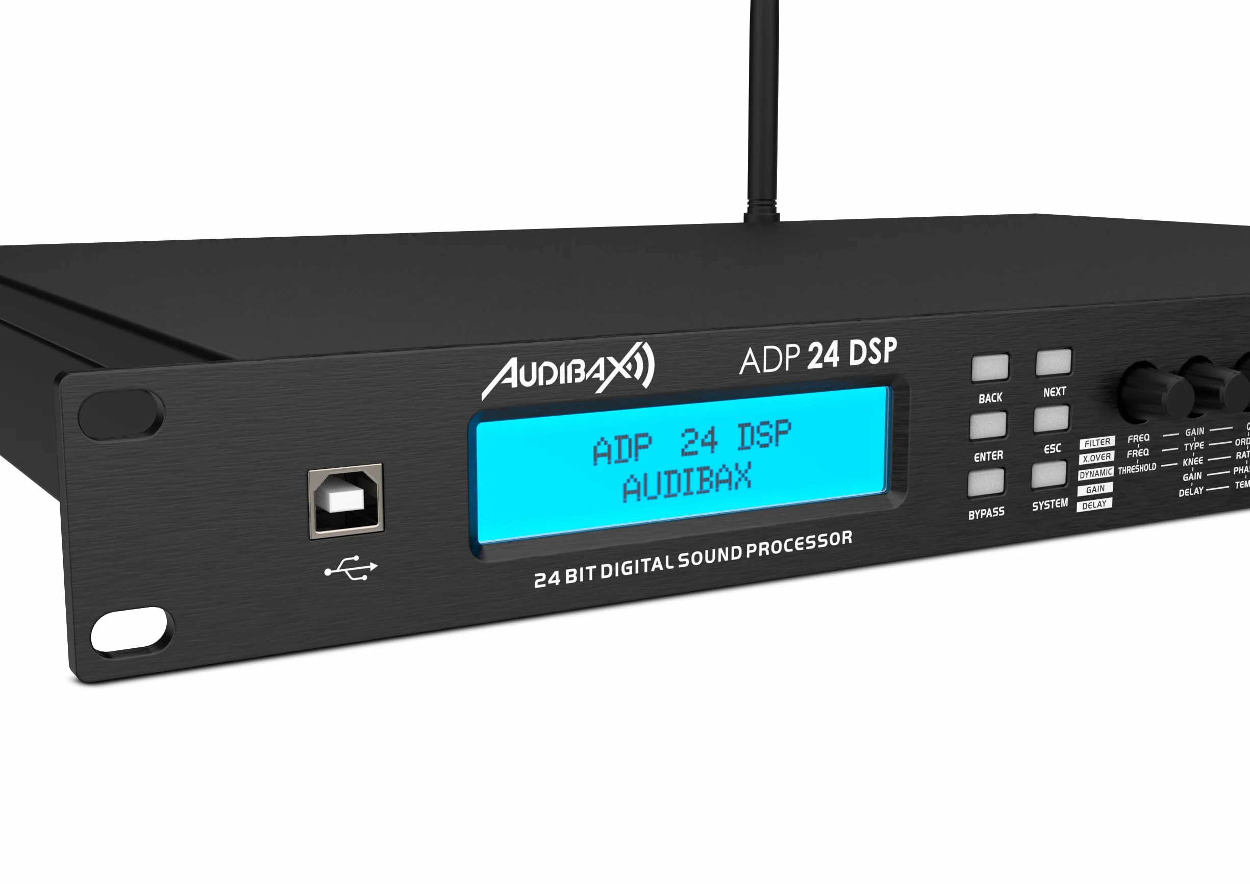 Audibax ADP 24 DSP Procesador de Sonido/Crossover Digital 19" 4 Canales de Salida