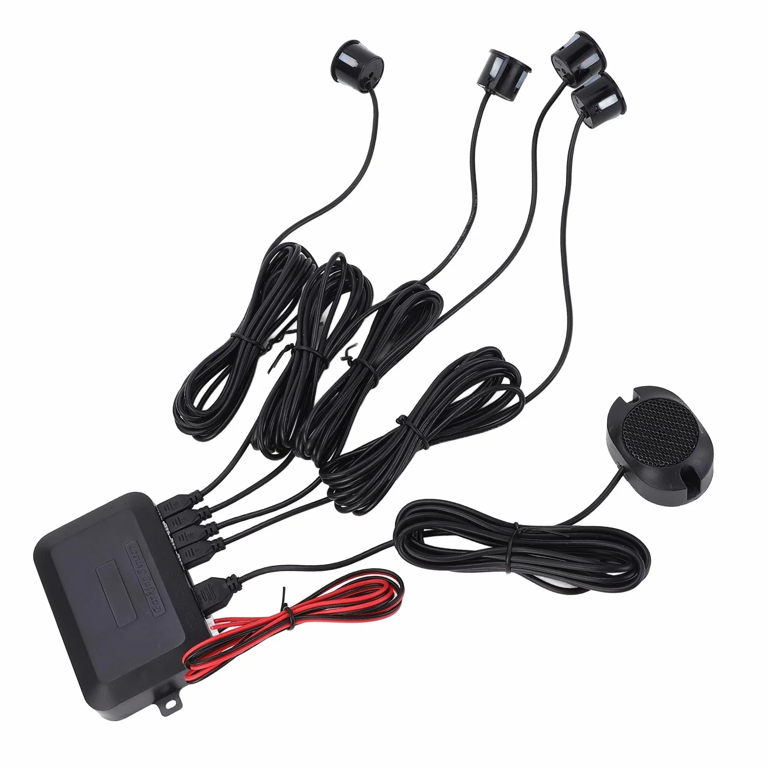 VOBOR Kit de Sensor de Aparcamiento Coche, Sensores Aparcamiento Coche de 12 V, Kit de Alarma de Audio de Marcha Atrás