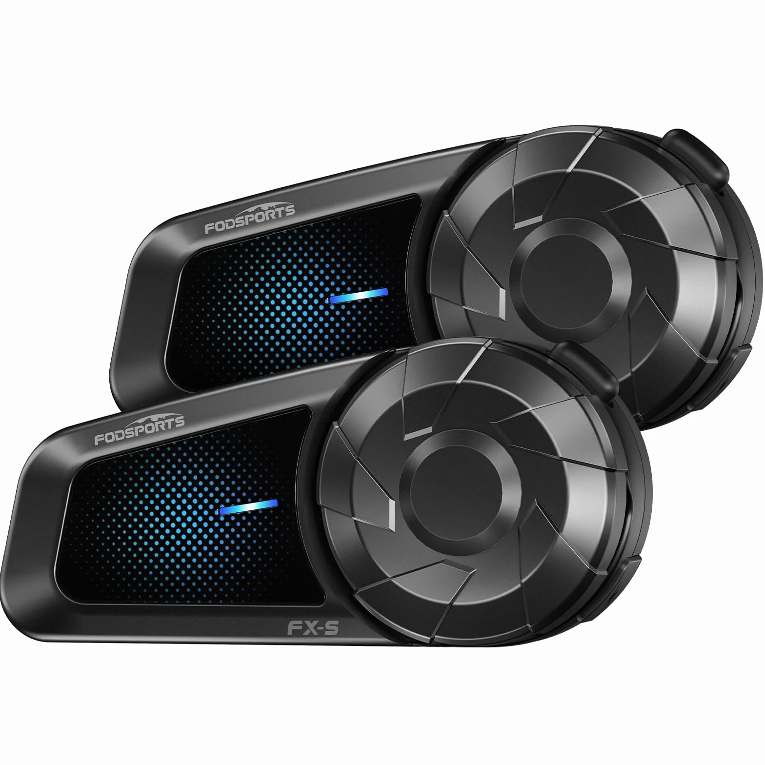 Fodsports FX-S Intercomunicador Moto Bluetooth 5.4, 2 Vías, IP67 Impermeable, 2 Paquete