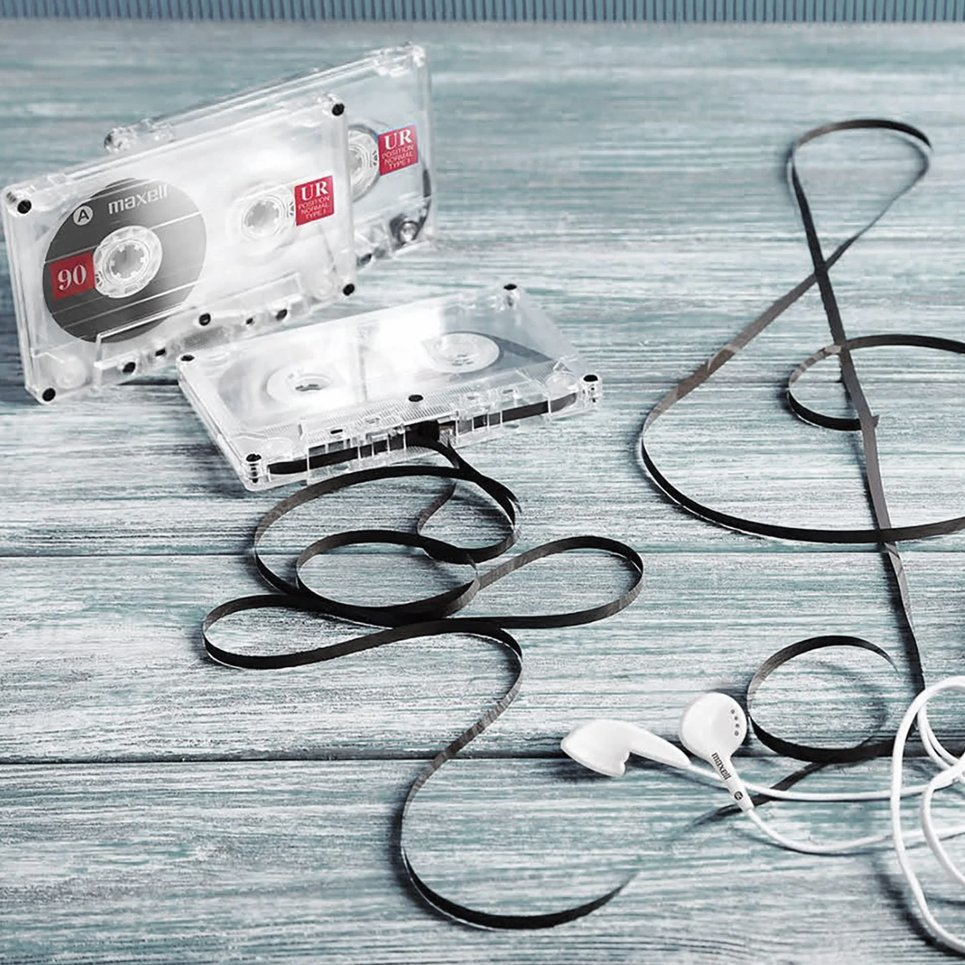 Maxell UR-90 5 casetes de audio 90 minutos sesgo normal fundas