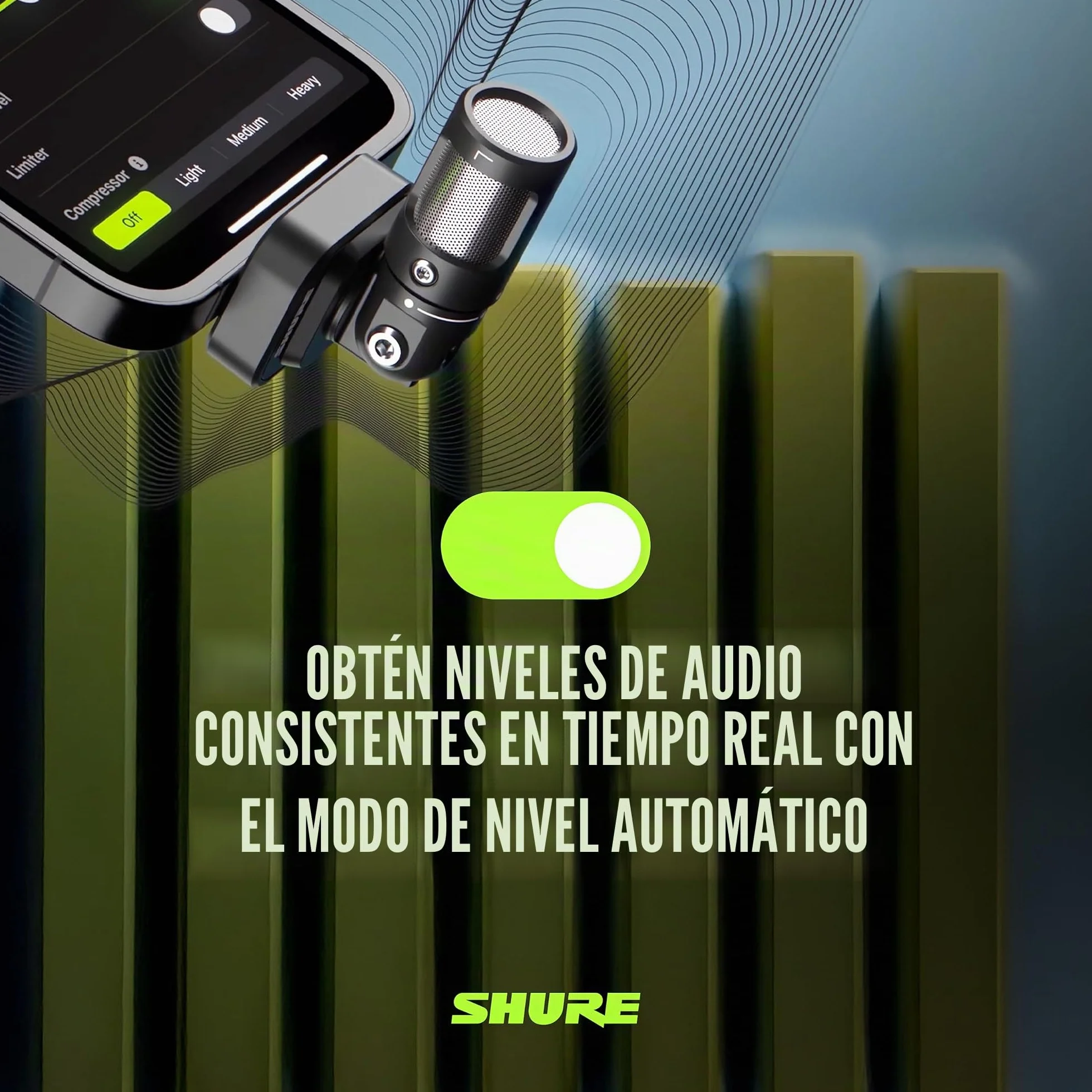 Shure MV88 USB-C Micrófono, para grabación y vlogging iPhone & Android, con Modo de Nivel automático, eliminación de Ruido en Tiempo Real y Cuatro Patrones Polares - Negro