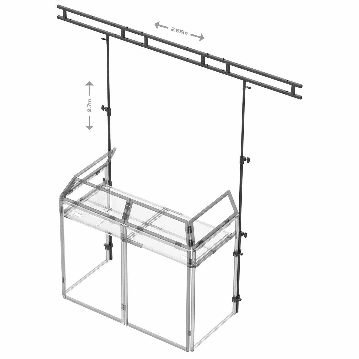 Vonyx DB3L Puente de luces para mesa DJ DB3