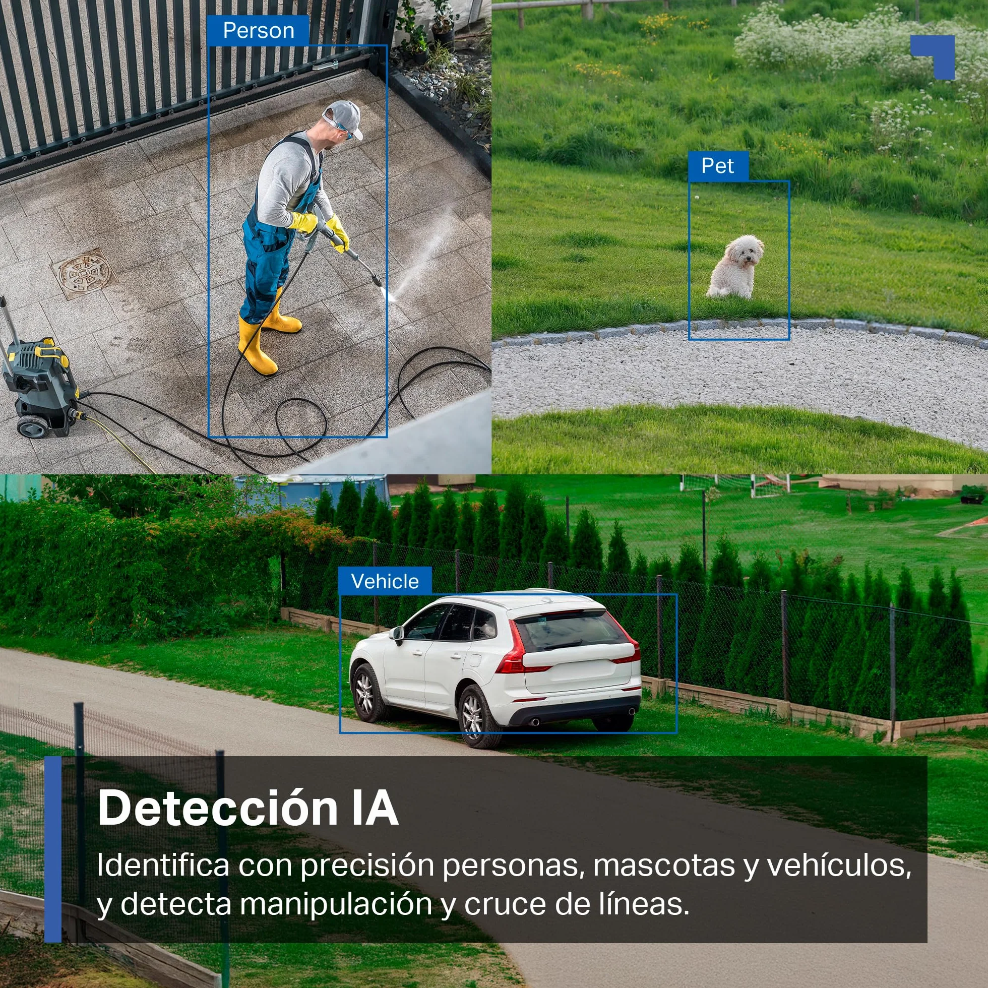 Tapo C530WS - Cámara Seguridad Exterior 360° 3K 5MP, Visión Nocturna Color, Resistencia IP66, Alarma Sonora/Luz, Detección AI, Almacenamiento Nube/SD 512GB, Audio Bidireccional