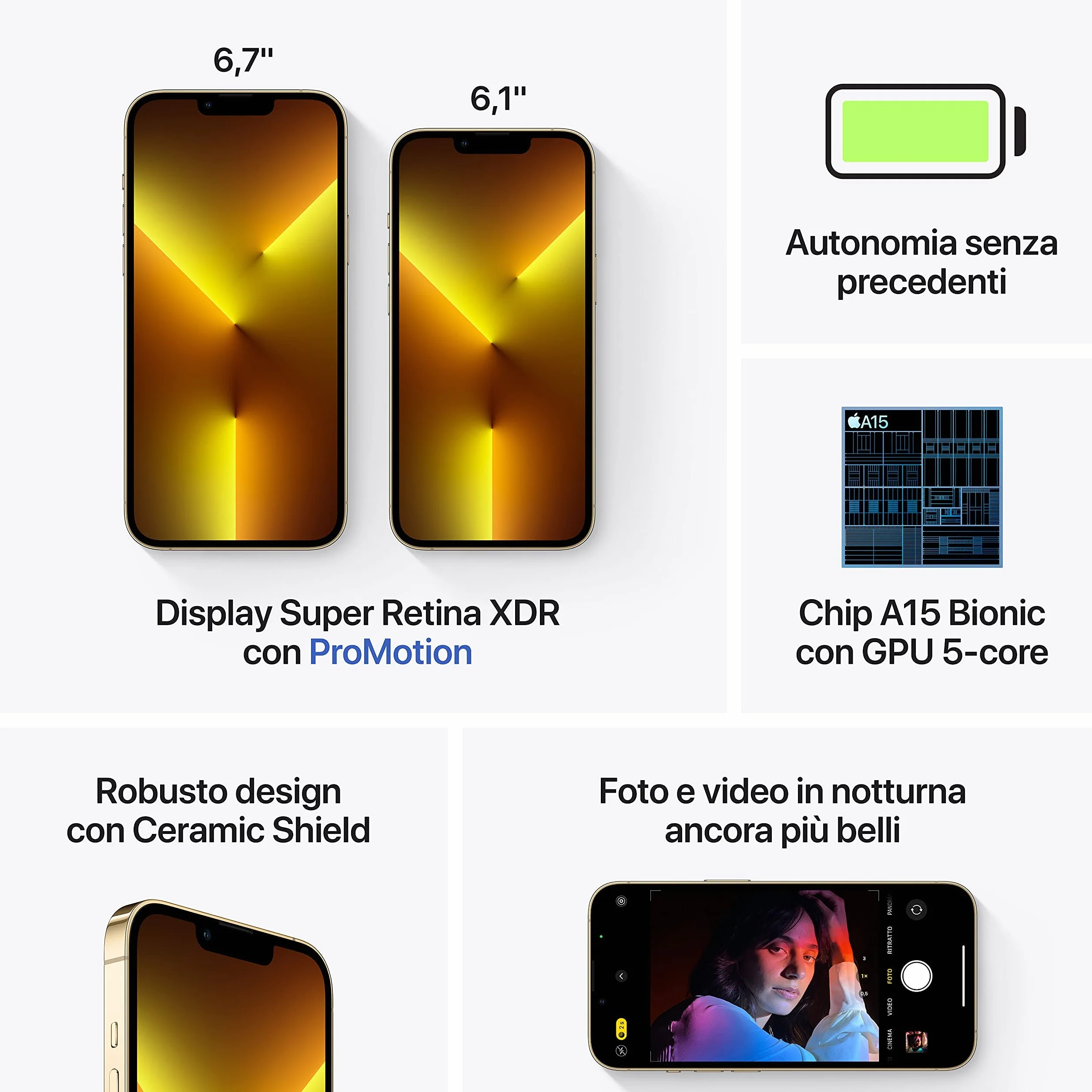 Apple iPhone 13 Pro 128 GB Oro Reacondicionado