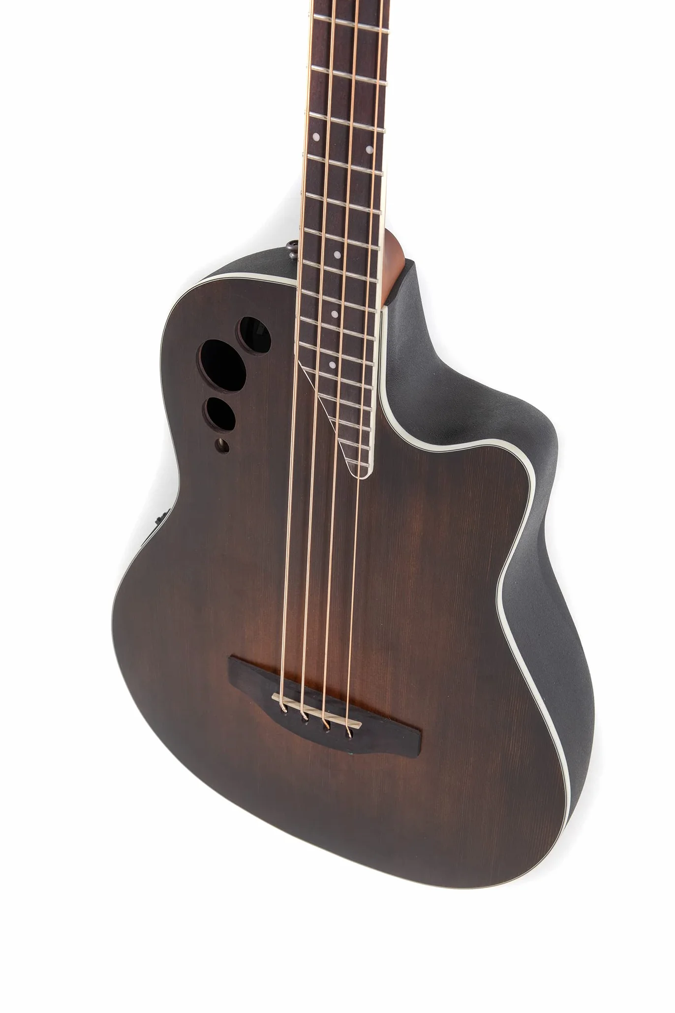 Applause E-Bajo acústico Elite AEB4 Mid Cutaway 4-string - Cuerpo Roundback Lyrachord Mid-Depth - Preamplificador AP3TP- Tapa de abeto - Vintage Varnish Satin - AEB4-7S