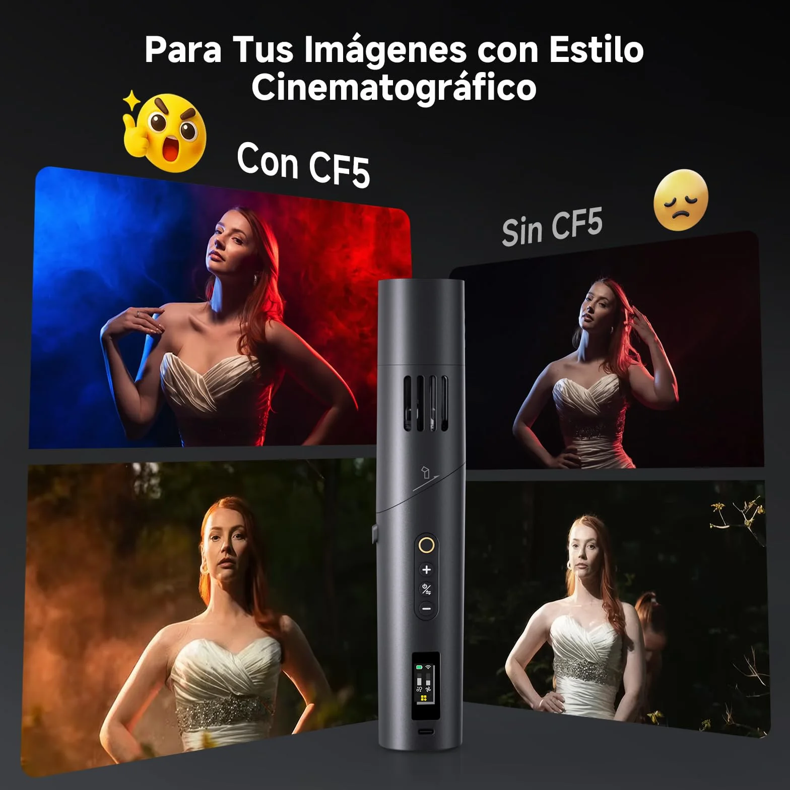 COLBOR Máquina de Humo 40W Recargable con Control Remoto, CF5 Mini máquina de Niebla Portátil con Ventilador RGB para Fotografía, Fiestas Interiores y Exteriores, Halloween, Cosplay