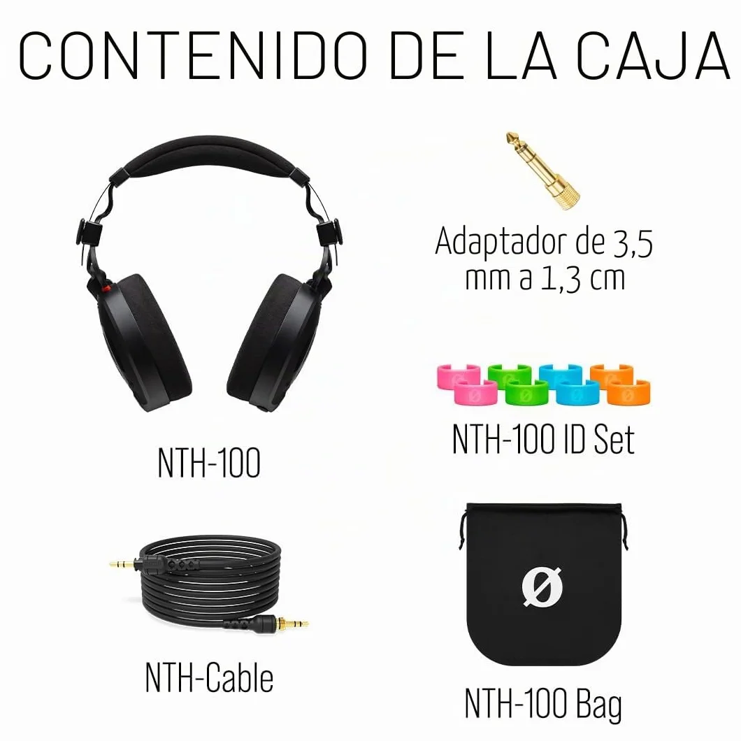 RØDE NTH-100 Auriculares over-ear profesionales RØDE NTH-100 para creación de contenido, producción musical, mezcla y edición de audio, podcasting, grabación en exteriores (negros)