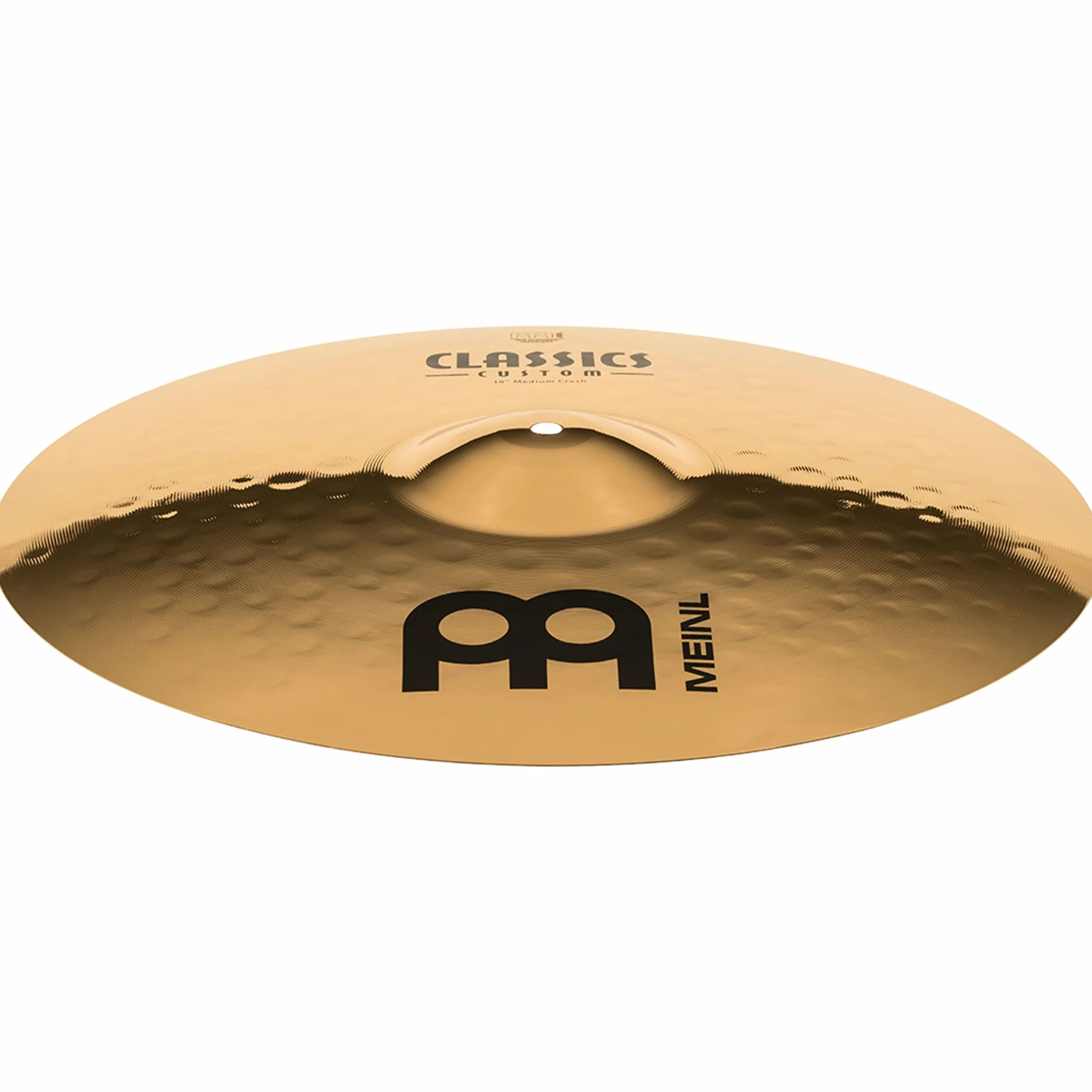 Meinl Cymbals Classics Custom Brilliant Plato Crash Medium de 18 pulgadas (45,72cm) Platillos de Batería - Pareja - Bronce B12, Acabado Brillante (CC18MC-B)