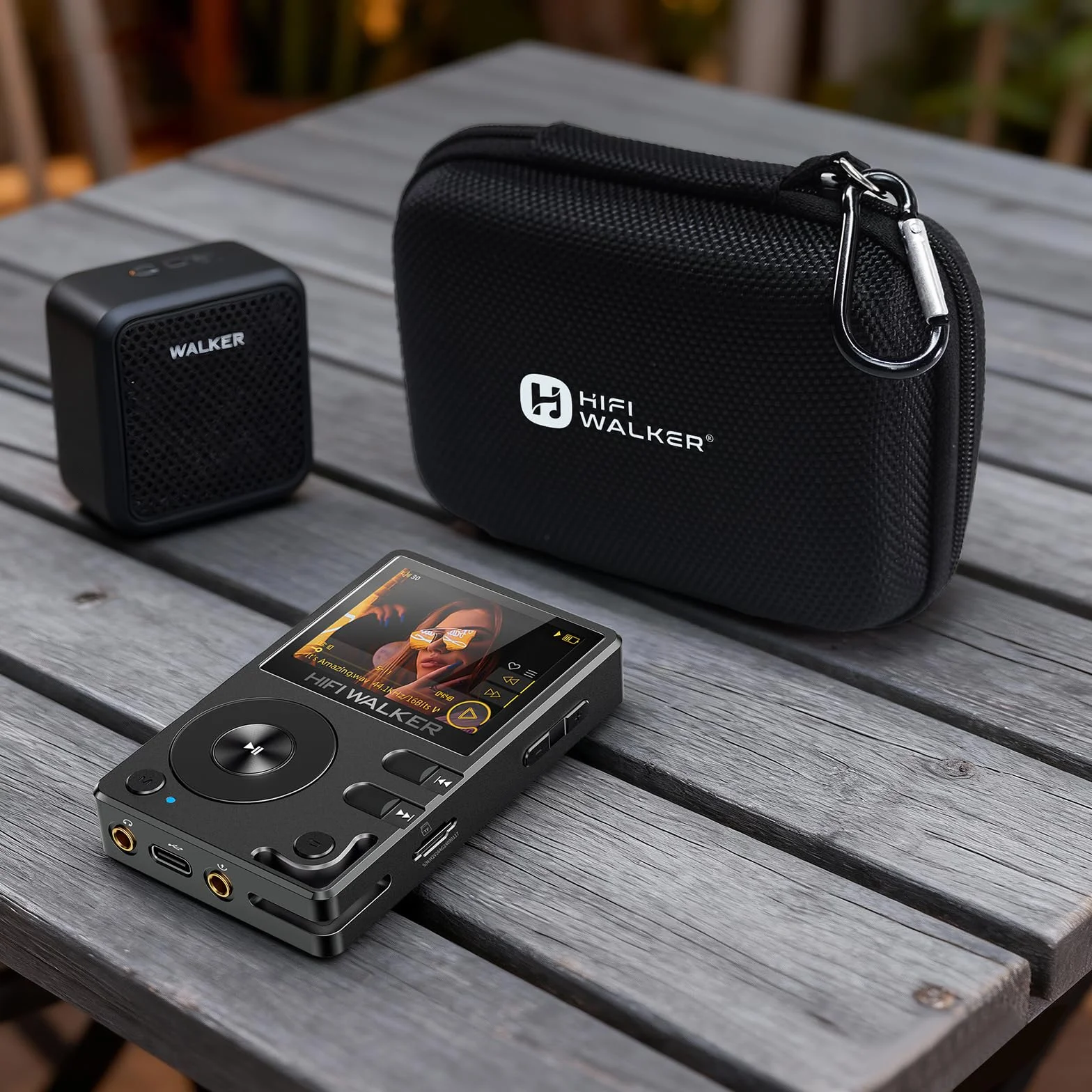 Funda para Reproductor MP3 Compatible con HIFI WALKER H2, H2 Touch y G7, Estuche Rígido Portátil de EVA para Auriculares, Cable USB y Tarjetas de Memoria, Solo Funda