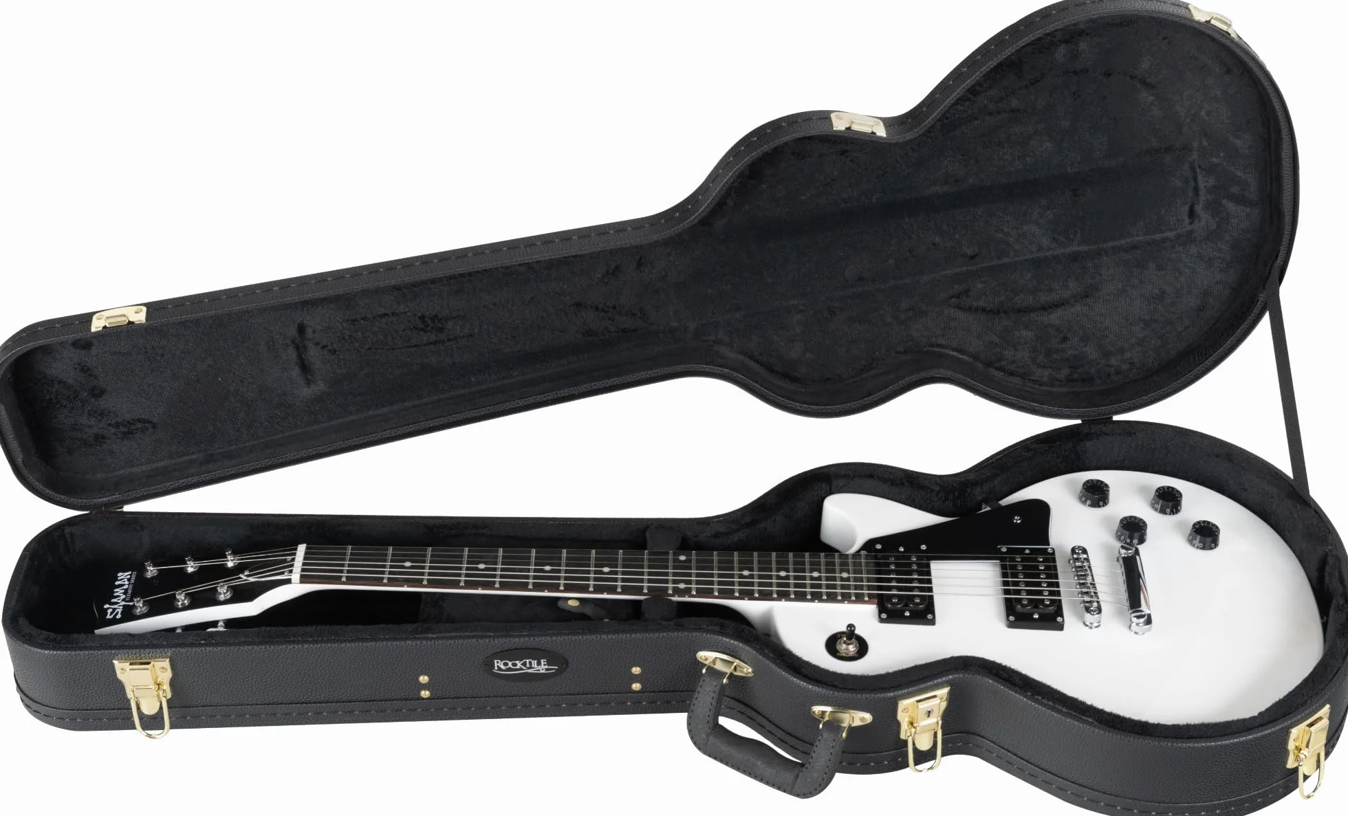 ROCKTILE Estuche para Guitarra Eléctrica Estilo Single Cut - Estuche rígido Resistente con diseño clásico