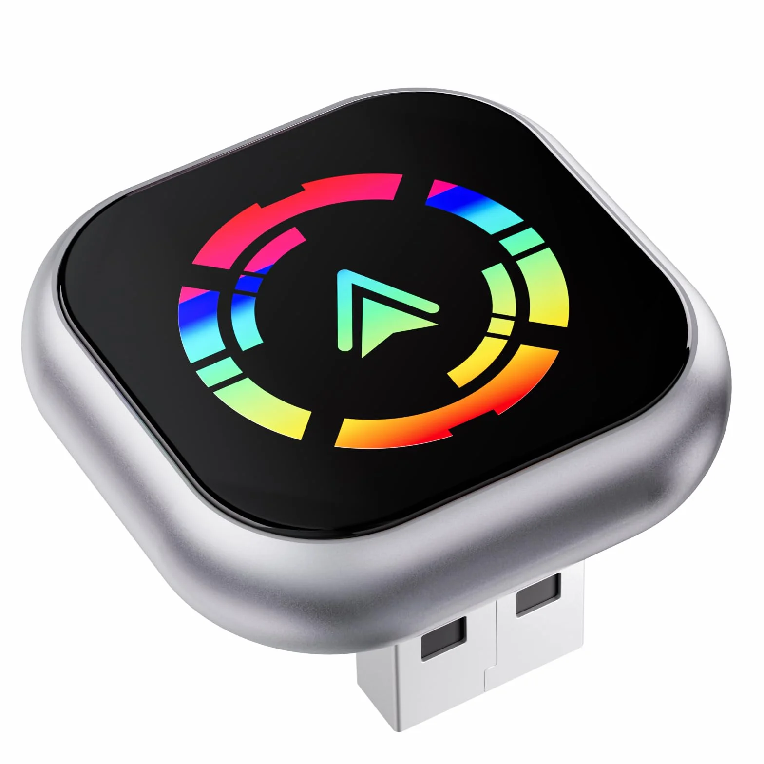 2 en 1 Adaptador CarPlay Inalámbrico y Adaptador Android Auto Inalámbrico, Convierte con Cable a inalámbrico, Mini y Estable, Plug & Play Compatible con iOS 10+/Android 11+(Coches 2016+)