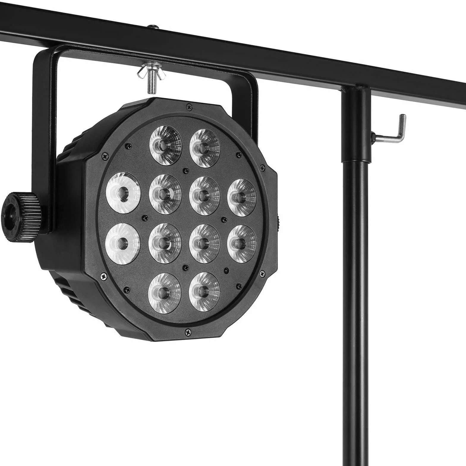 vonyx Pro Disco Soporte Traverse Luz Soporte Luz de trípode (All in One, para, altura regulable hasta 11 suspensiones 201 – 240 cm, pies de goma antideslizantes, stahlkronstruktion) Negro