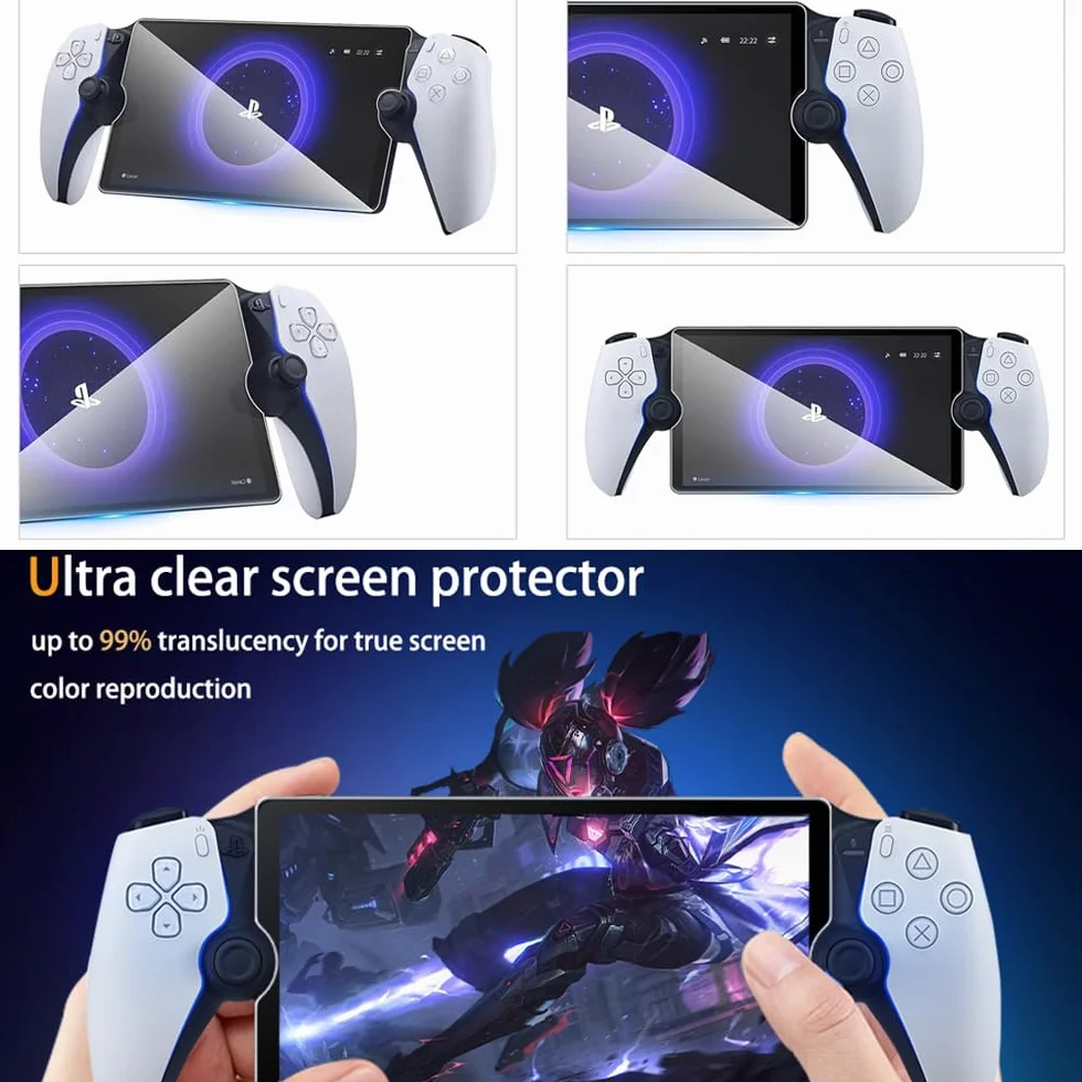 3 Protector de Pantalla Vidrio Templado para Sony PS5 PlayStation Portal, Dureza 9H, Resistente a Arañazos y Huellas Dactilares