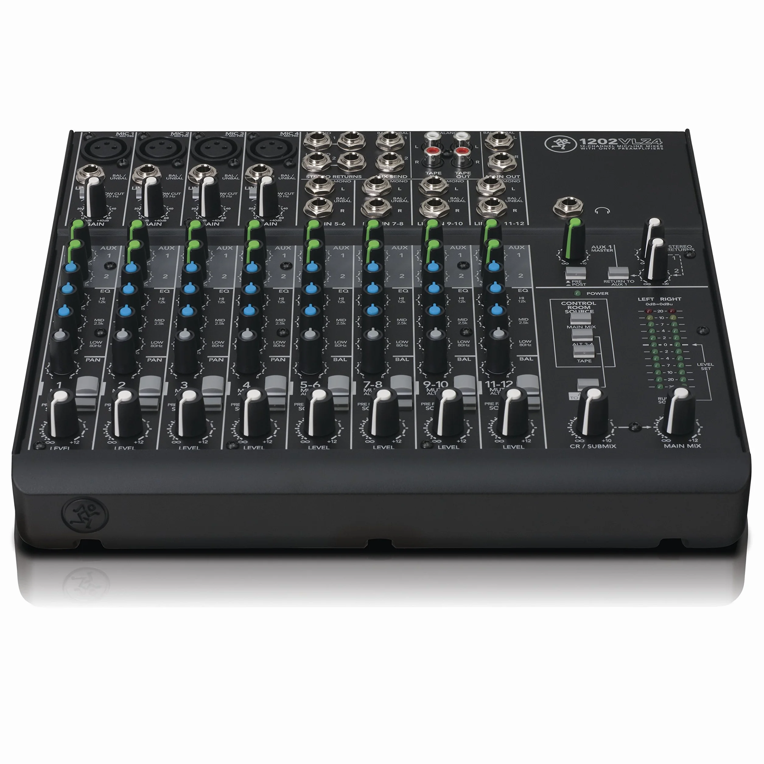 MACKIE 1202VLZ4 Mezclador Compacto Analógico de 12 Canales Con Legendarios Preamplificadores de Micrófono Onyx