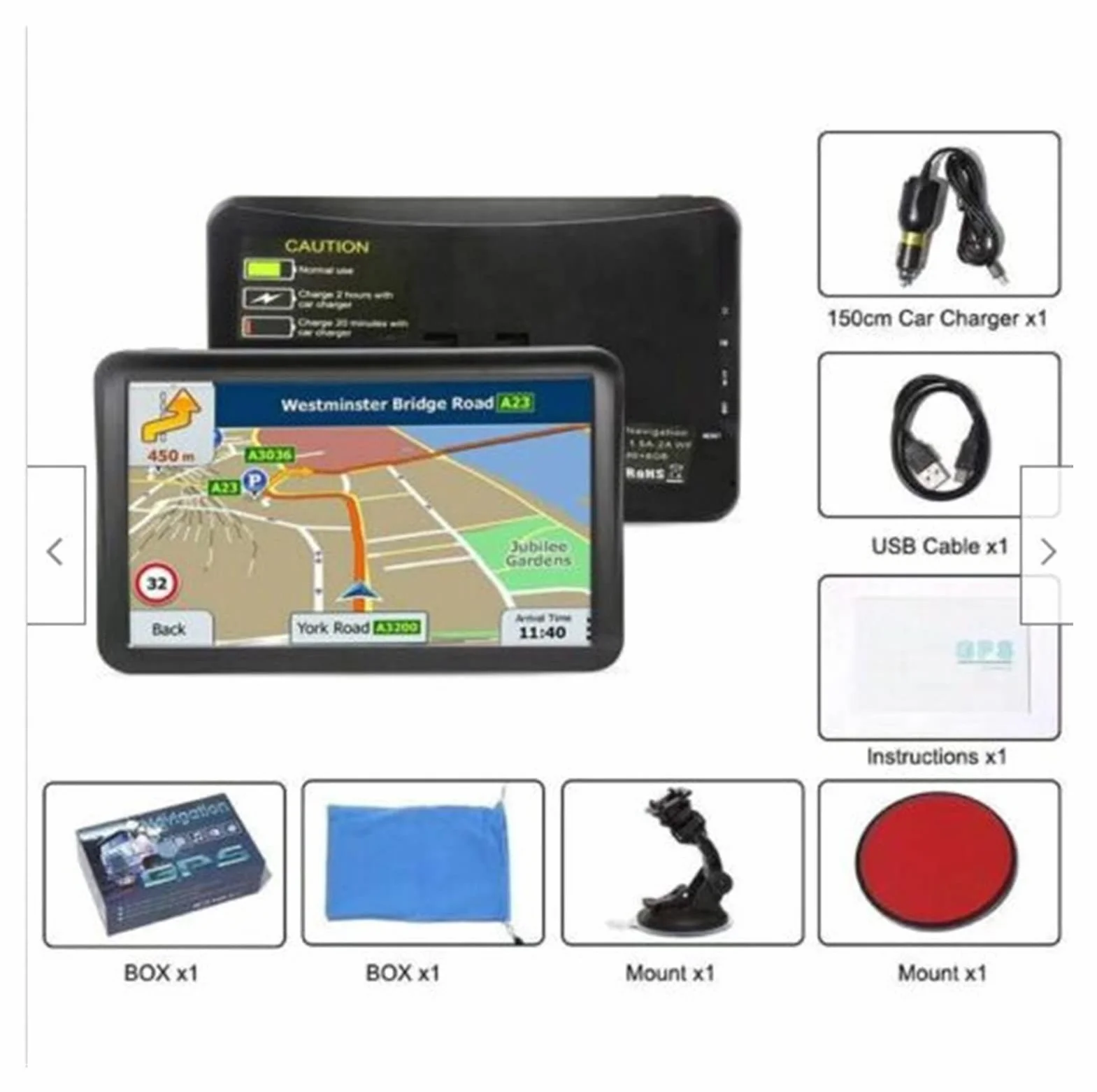 Navegador GPS de Camiones 9 Pulgadas con Pantalla táctil capeptual Gratuita UE Mapa Fácil instalación(Android1g16g)