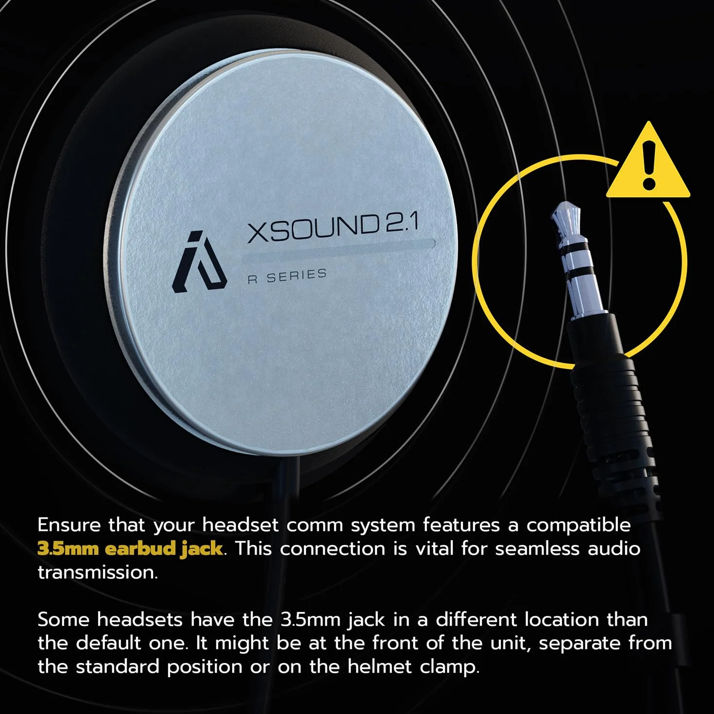 I A S U S Auriculares con altavoz de casco de alto rendimiento con un conector de audio de 3,5 mm compatible con la mayoría de sistemas de comunicación de casco. El XSound 2.1 R se adapta a la mayoría