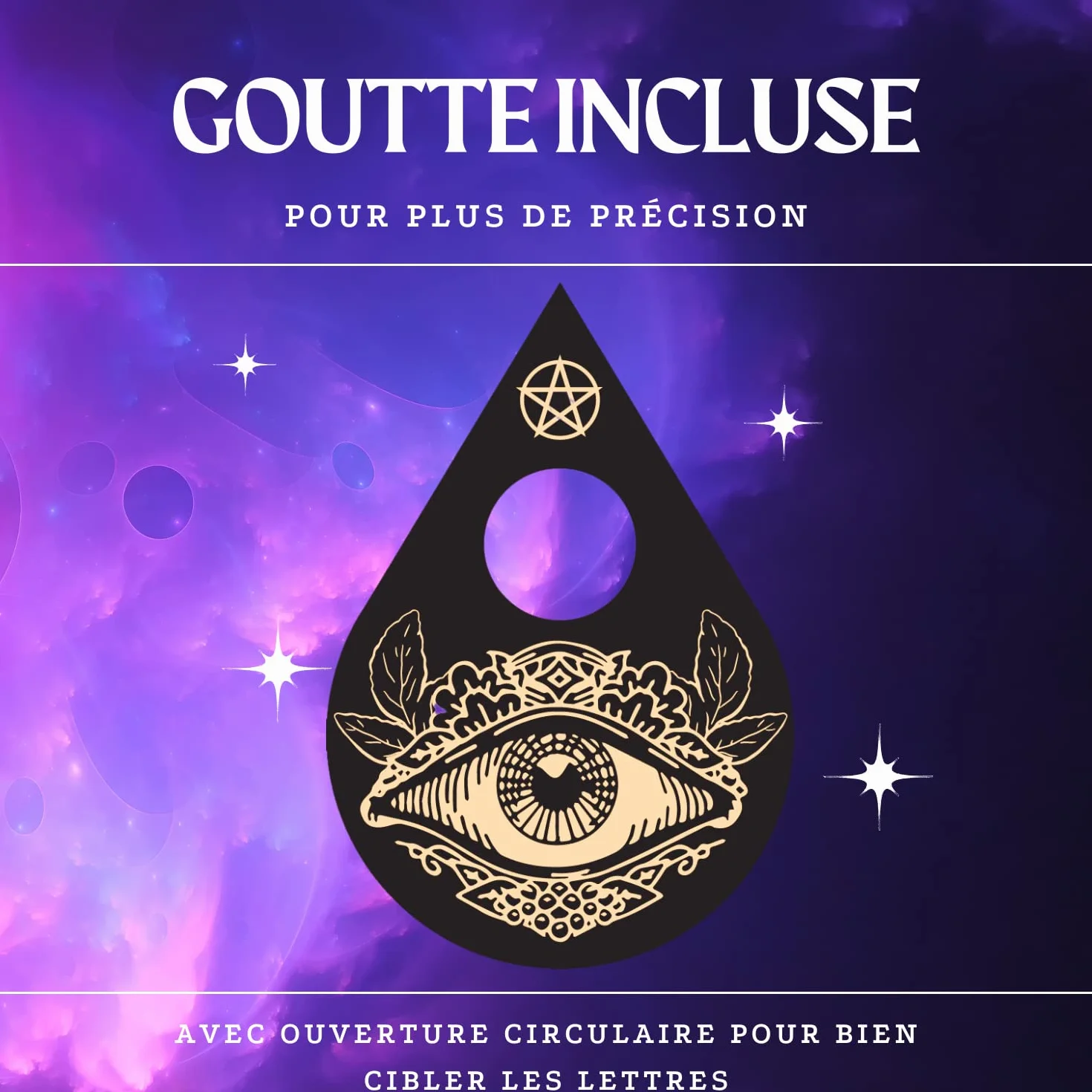 Majestic's Tabla Ouija - 40 cm x 30 cm (Incluye planchette) - Adulto - Interior - Madera - Sin pilas - Tamaño ideal para muchos - Protección grabada - Satisfacción garantizada