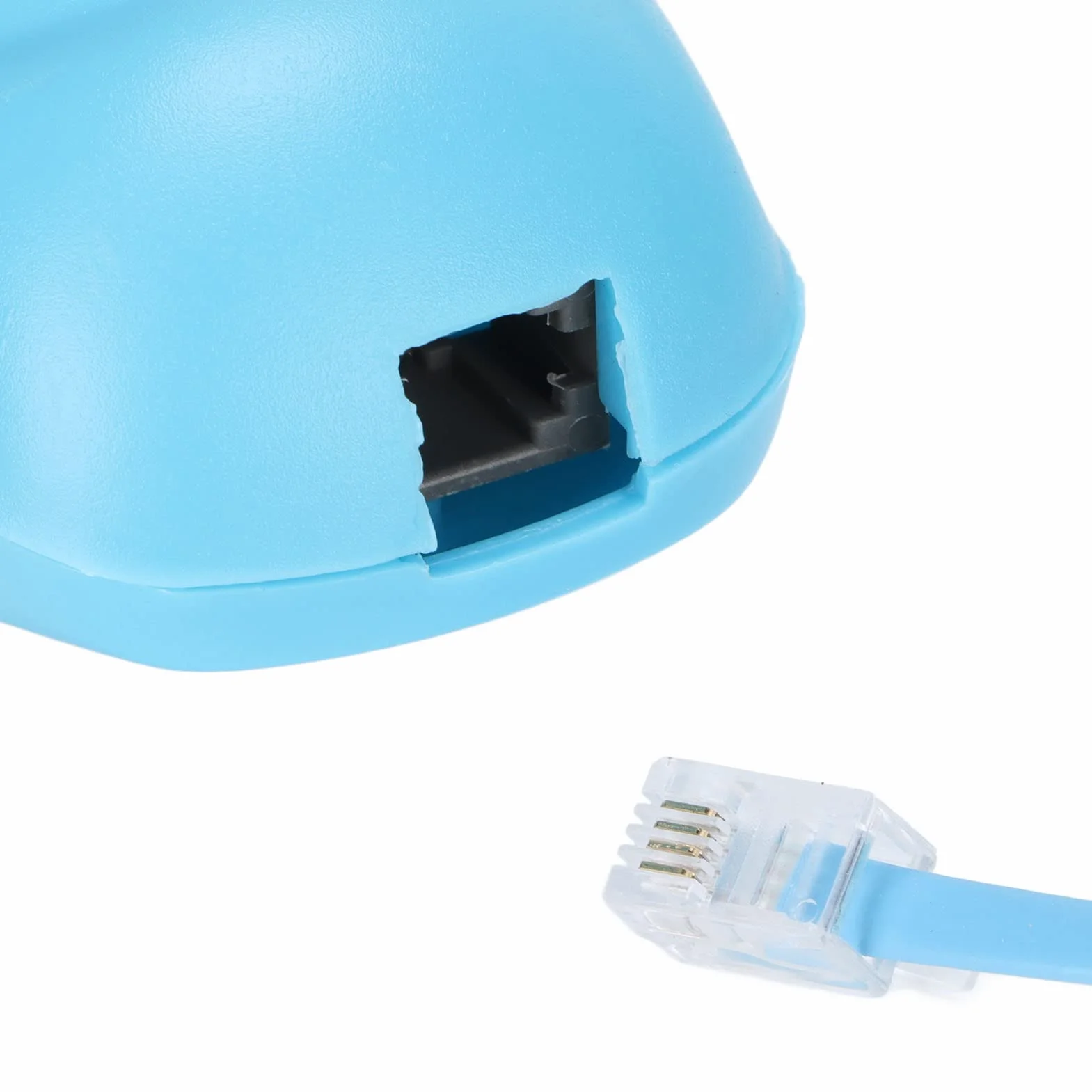 PUSOKEI Teléfono con Cable, Teléfono Fijo de Pared, una Línea, Rellamada, 7,9 x 2,4 x 2,2 Pulgadas (Azul)