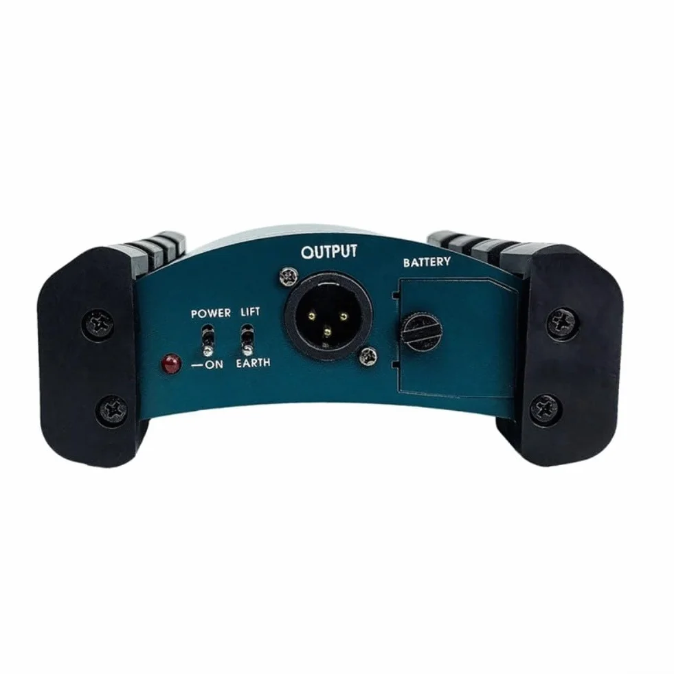 DI Box, Convertidor de impedancia de audio activo profesional, caja de inyección directa de potencia para grabación de estudio de etapa azul de aluminio
