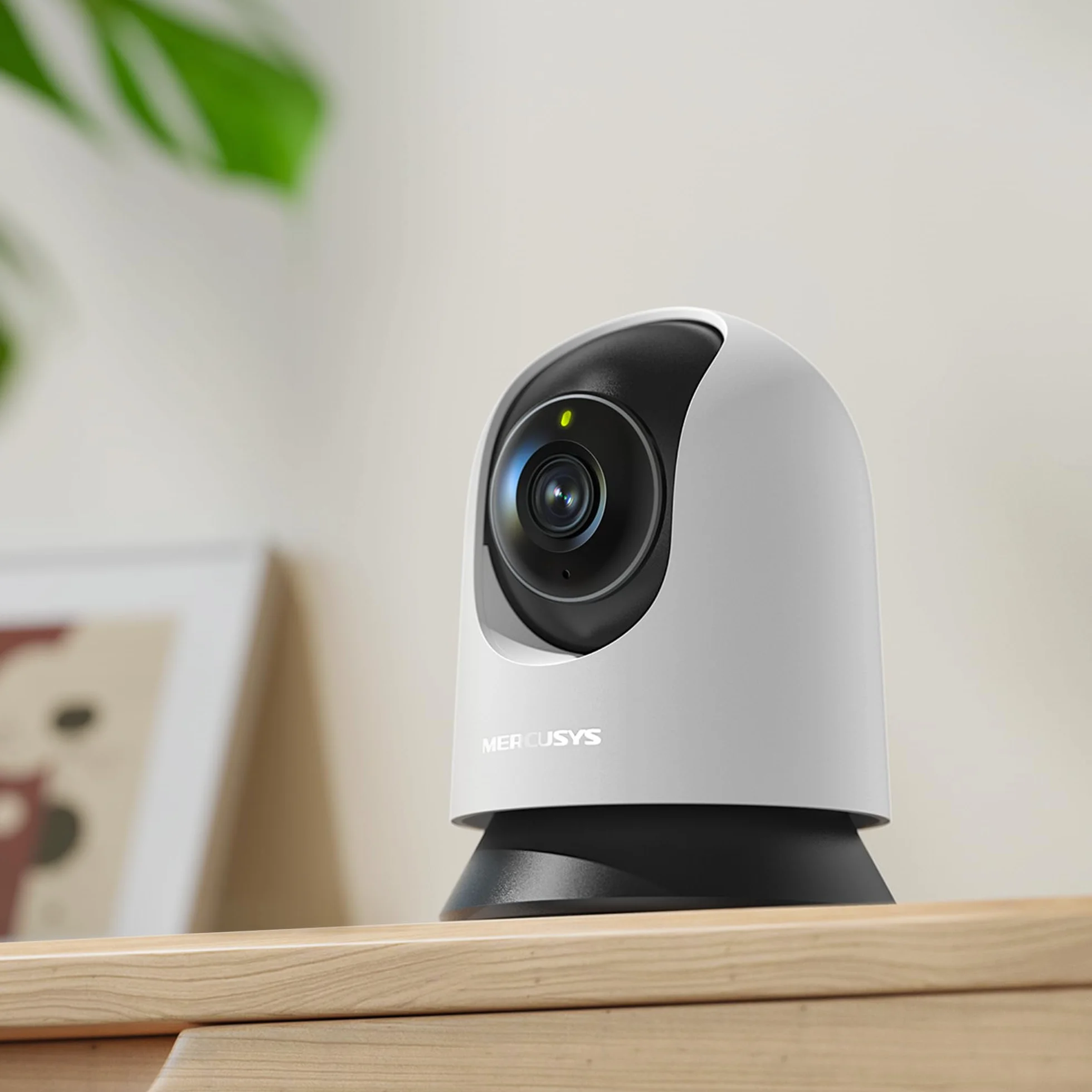 MERCUSYS MC210 - Cámara Interna Wi-Fi 2K 3MP 360°, visión Nocturna, Audio bidireccional, detección de Movimiento/notificaciones/Alarma, Zona privacidad, soporta microSD hasta 512