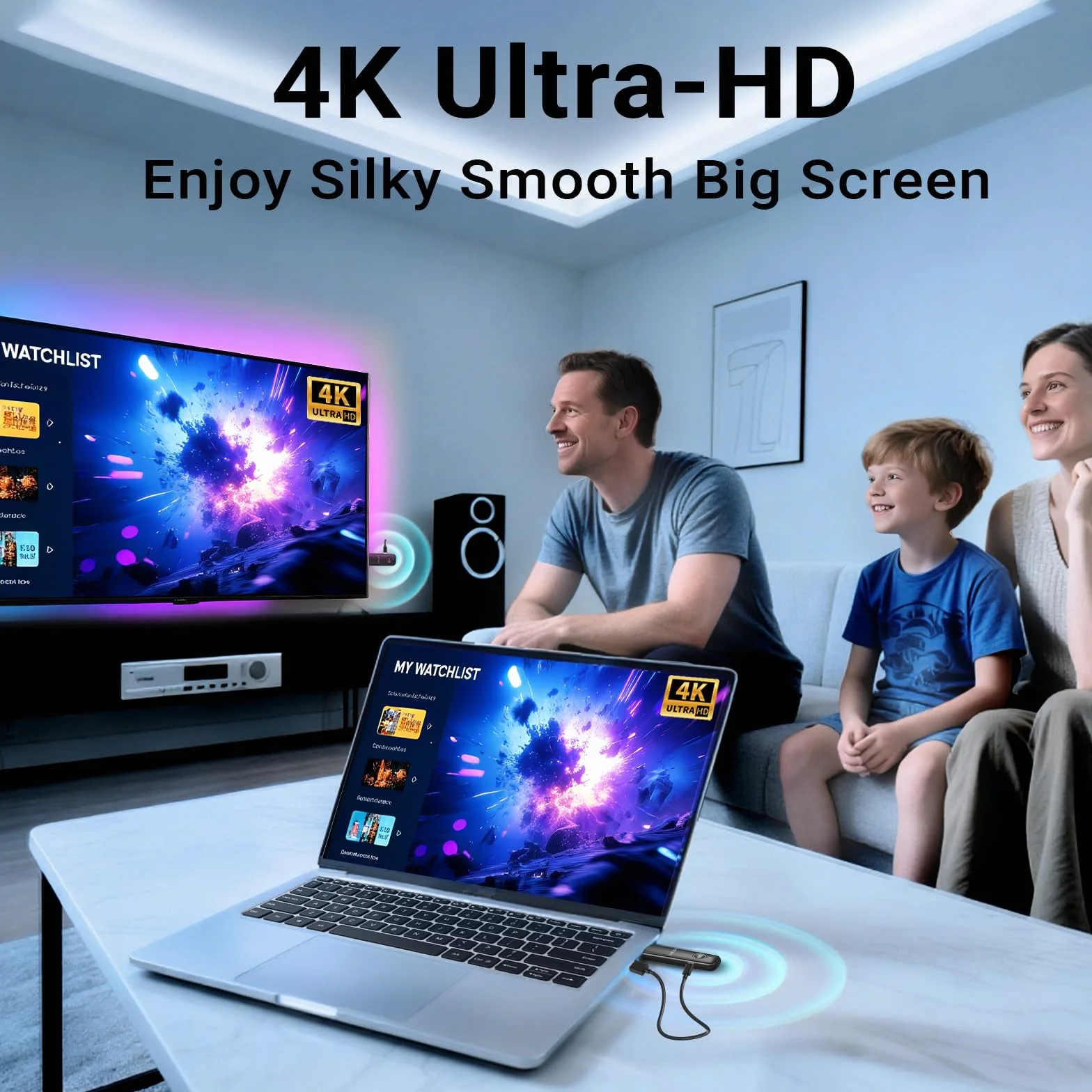 MINIX H4K HDMI Inalámbrico Transmisor y Receptor 4K, 1080P@60Hz, Doble Banda 5G+2.4G, Extensor Inalámbrico 50m