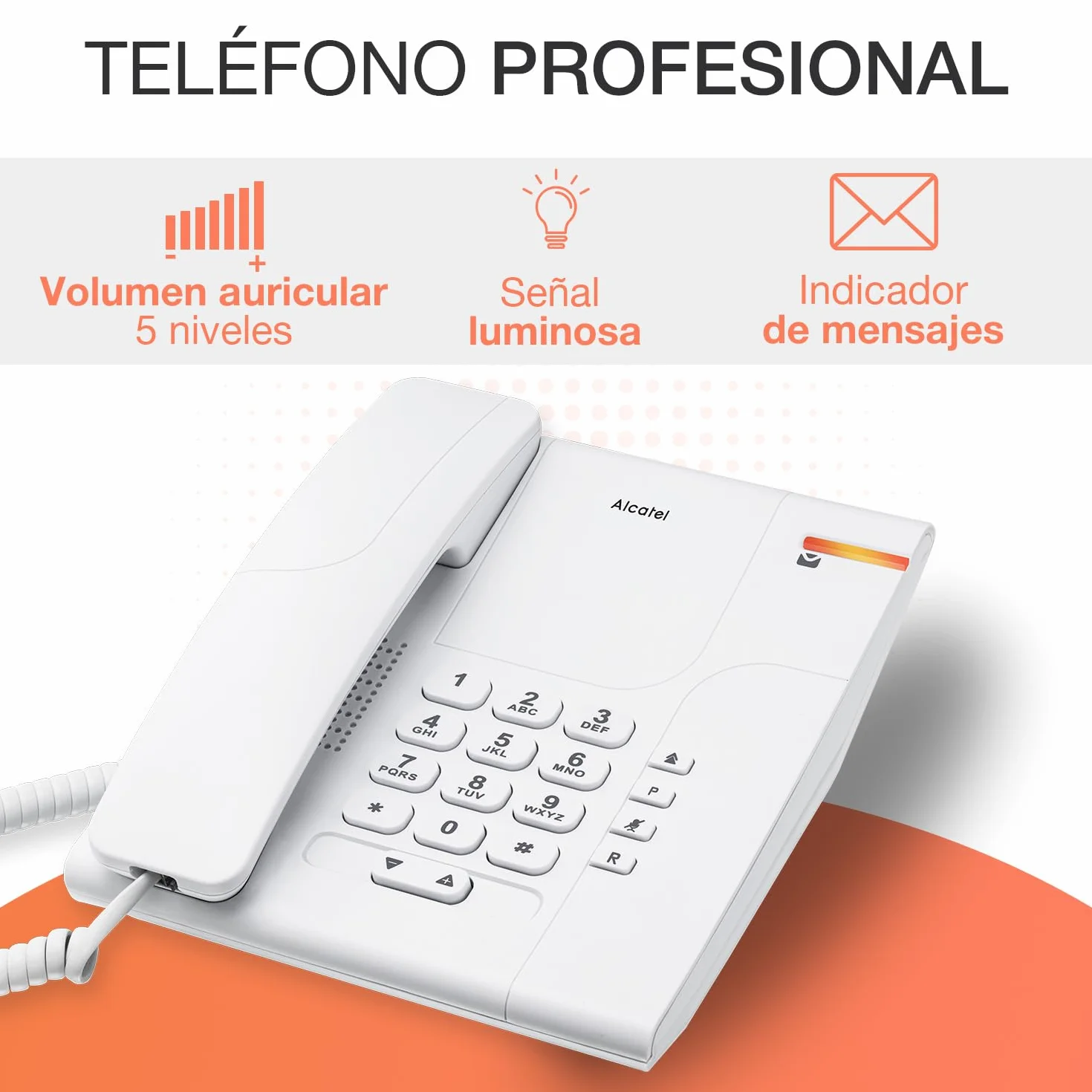 ALCATEL Temporis 180 PRO Teléfono profesional con cable Blanco