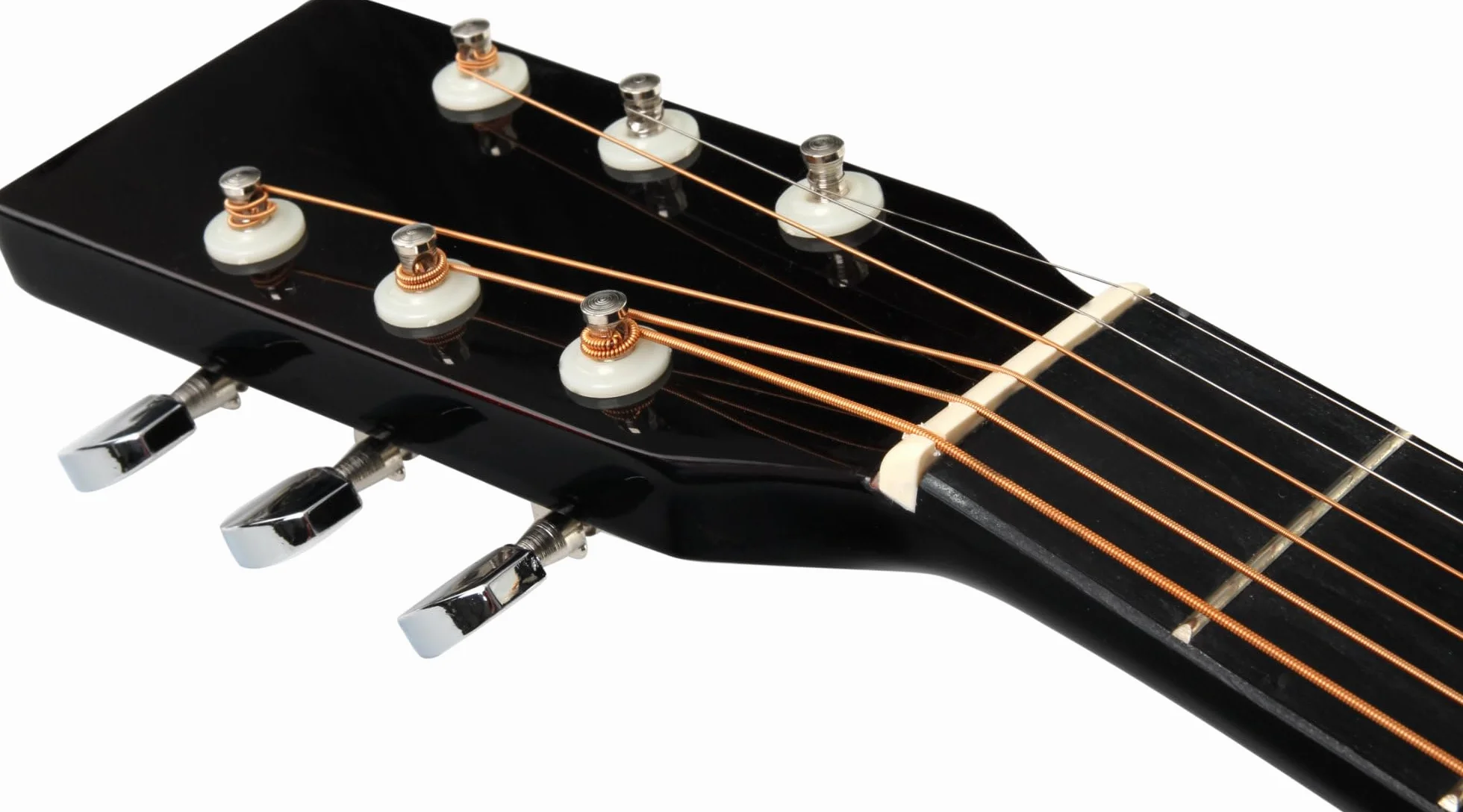 Classic Cantabile WS-10BK-CE Guitarra Western con pickup (Acústica y amplificada, Dreadnought, Cutaway, EQ de 3 bandas + Presence, Afinador con pantalla LCD, XLR y jack) negro brillo