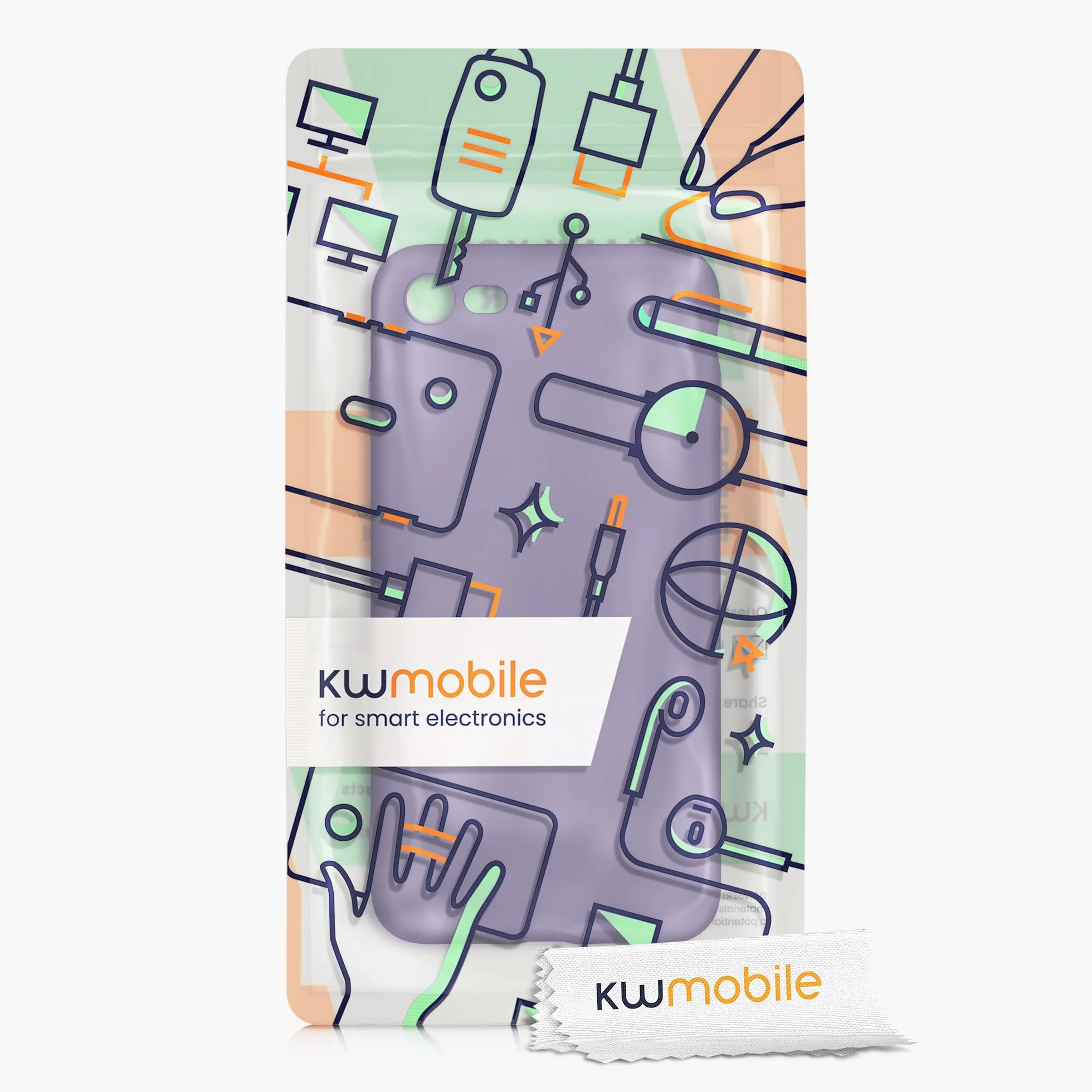 kwmobile Funda para Apple iPhone SE 2022/2020 8 7 - Carcasa con Bordes elevados - Carga inalámbrica - Púrpura Mate