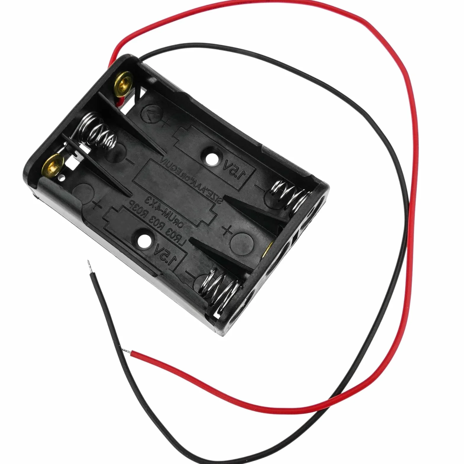 Portapilas de plástico para Tres Pilas AAA LR03 de 1.5V