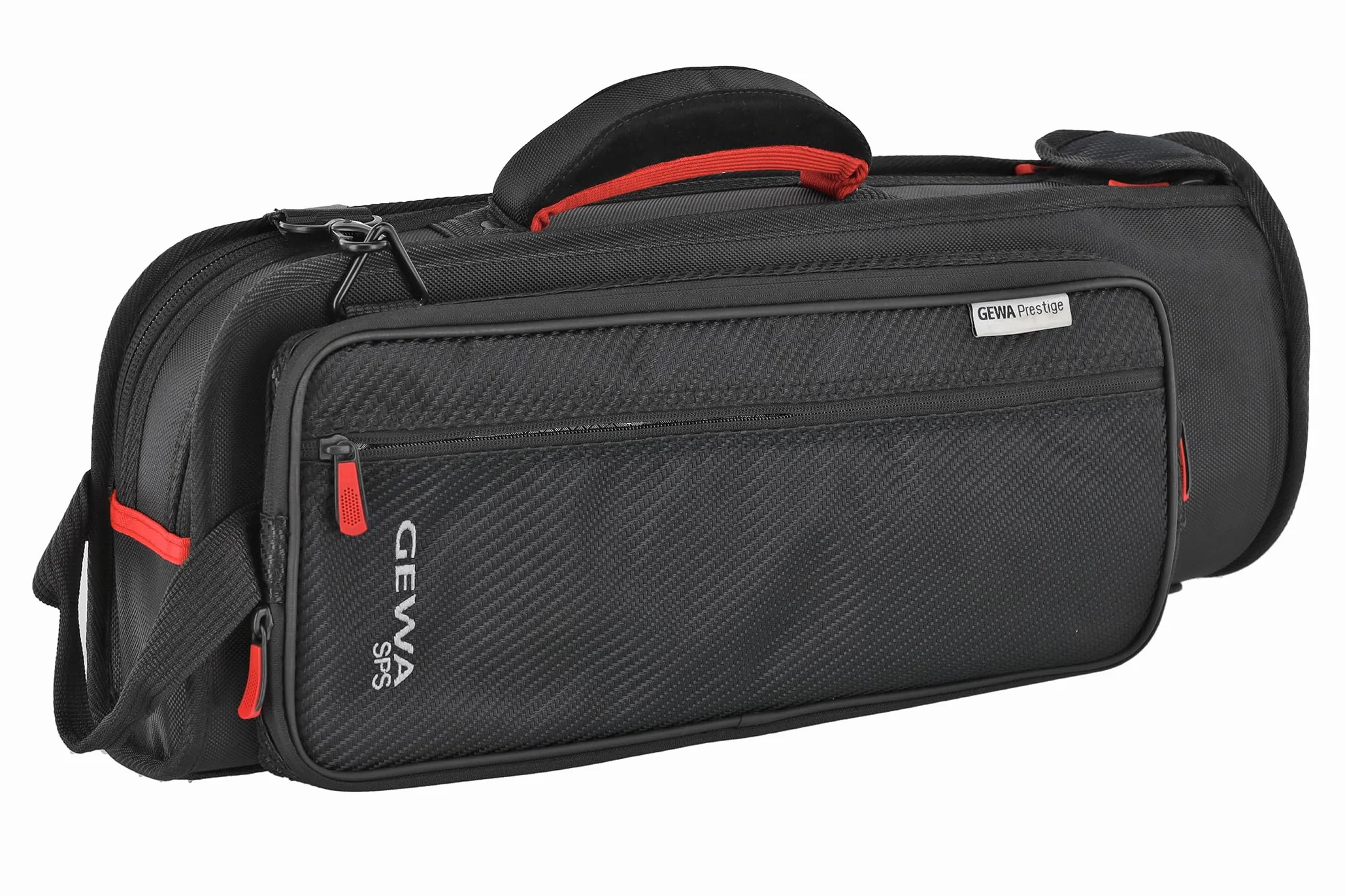 GEWA Prestige SPS Gig Bag/Bolsa para trompeta - Cordura 1680 Denier - 20 mm de acolchado con inserción de fibra de vidrio - Bolsillo para accesorios - Correa de mochila/hombro - Negro