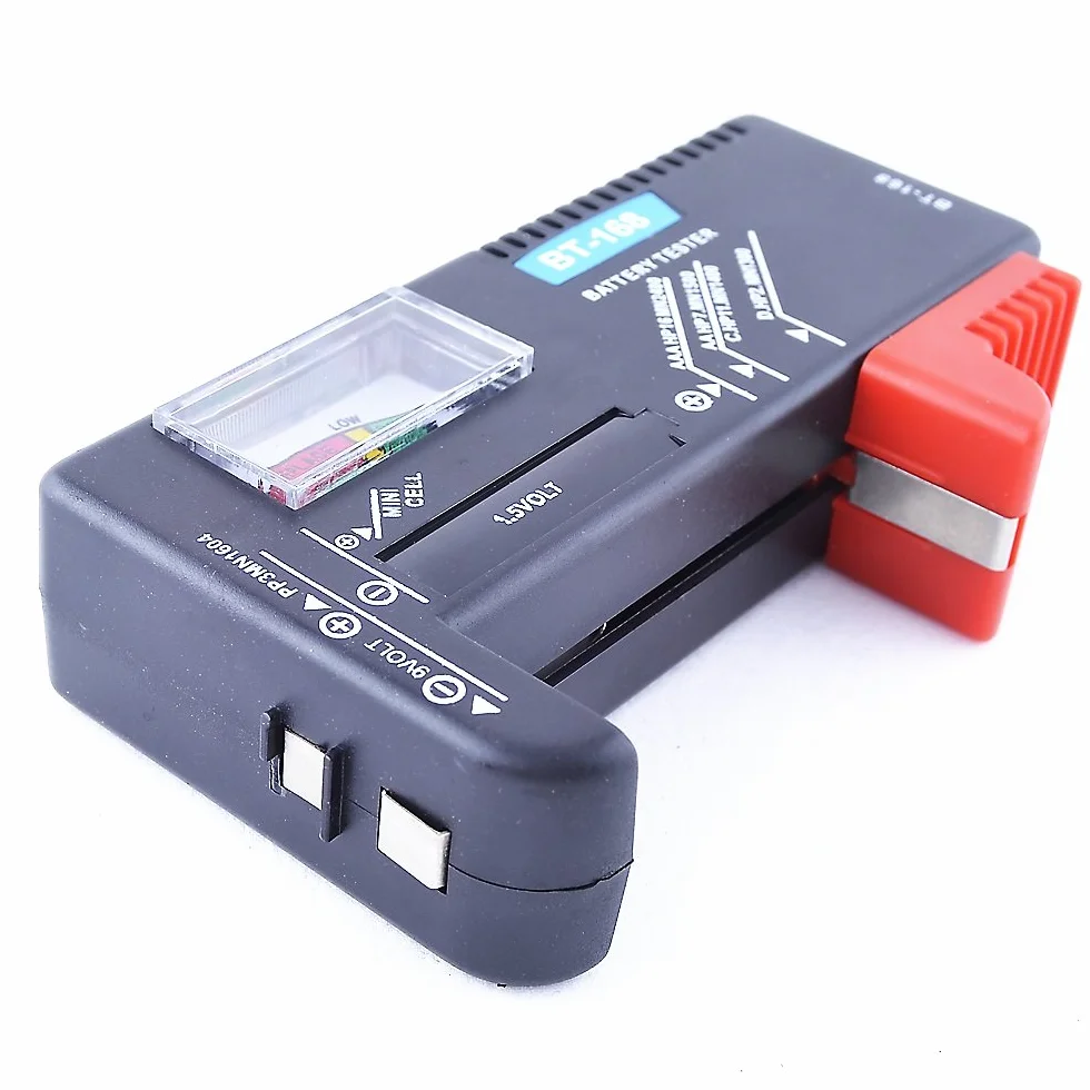 REY Comprobador Analógico de Pilas y Baterías BT-168, Tester Universal de Carga