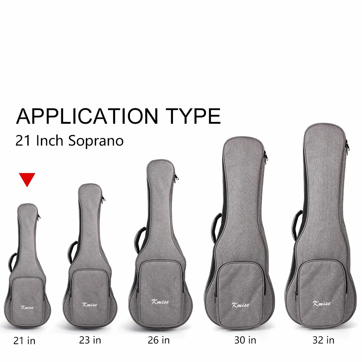 Funda de Transporte Flexible para Ukelele con Doble Correa y 3 púas