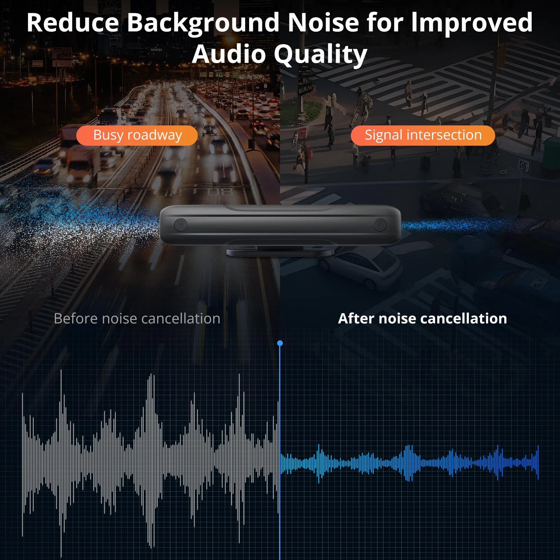 ATOTOZONE Micrófono dual AC-MIC20 con cancelación de ruido y reconocimiento de voz claro, transmisión de voz estable, diseño de silicona, solo compatible con la serie X10