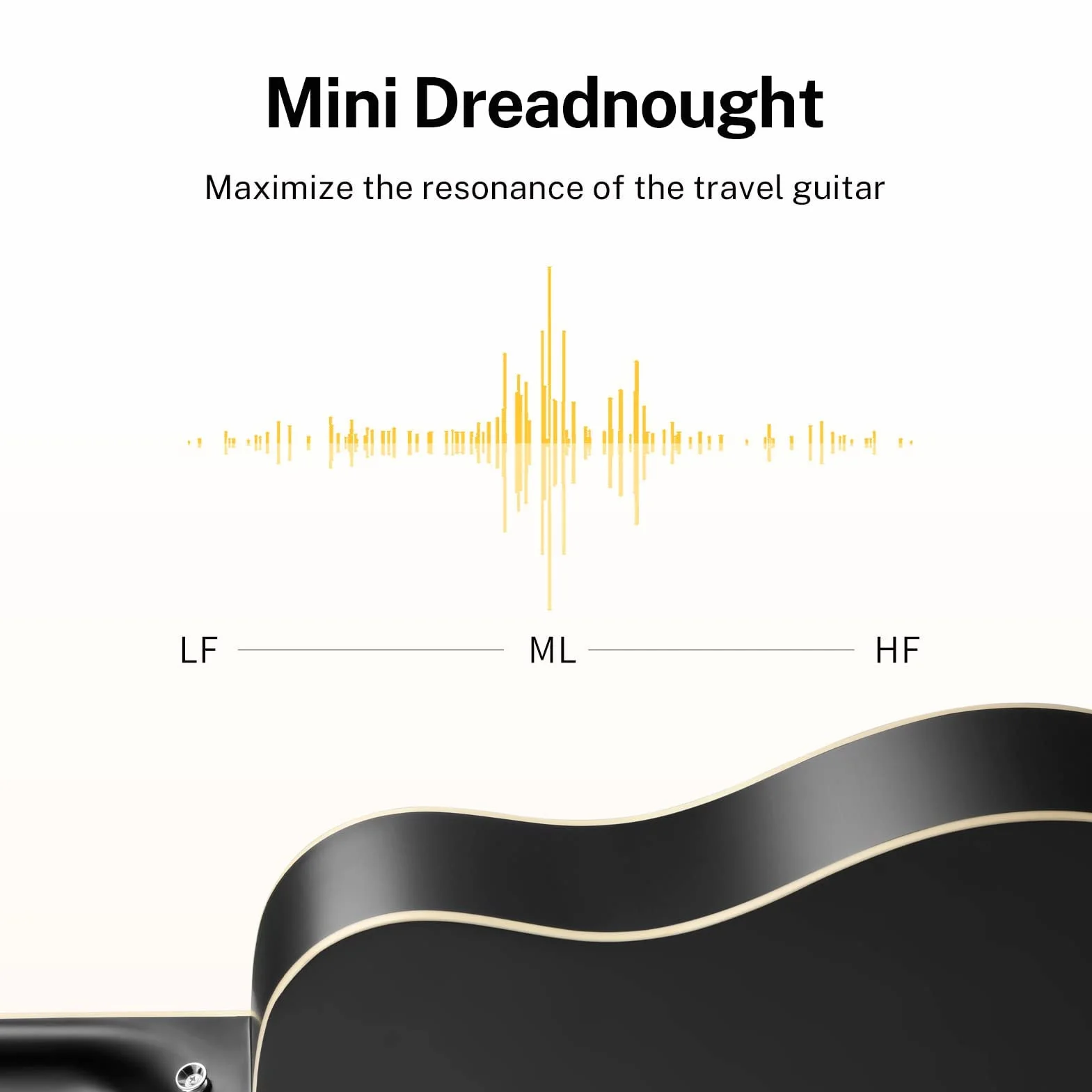 Donner Guitarra Acústica 3/4 para Adulto Principiante Guitarra Kit 36 Pulgadas Dreadnought de Abeto Caoba con Funda Correa Cejilla Cuerdas Afinador Negro