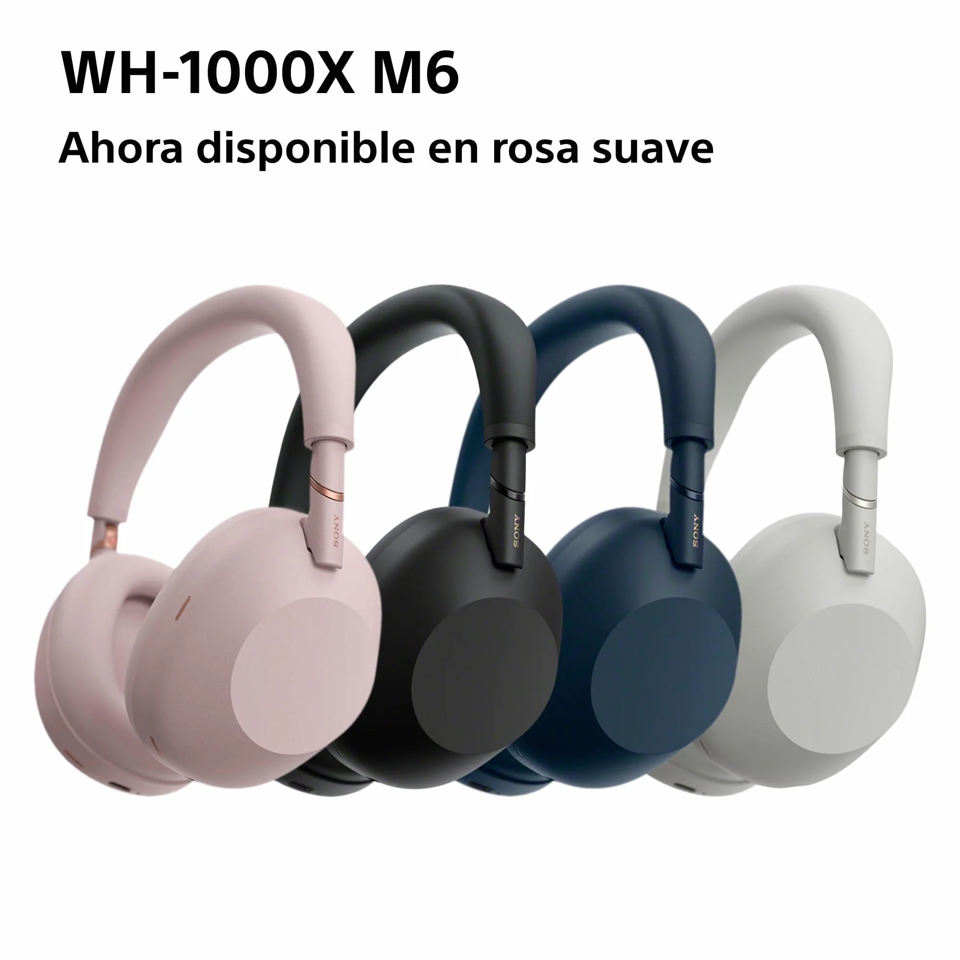 Sony WH-1000XM6 Auriculares Bluetooth inalámbricos con Noise Cancelling, Sonido de Alta resolución, cómodos, diseño Plegable, Estuche Resistente, 30 Horas de batería, iOS y Android - Plata