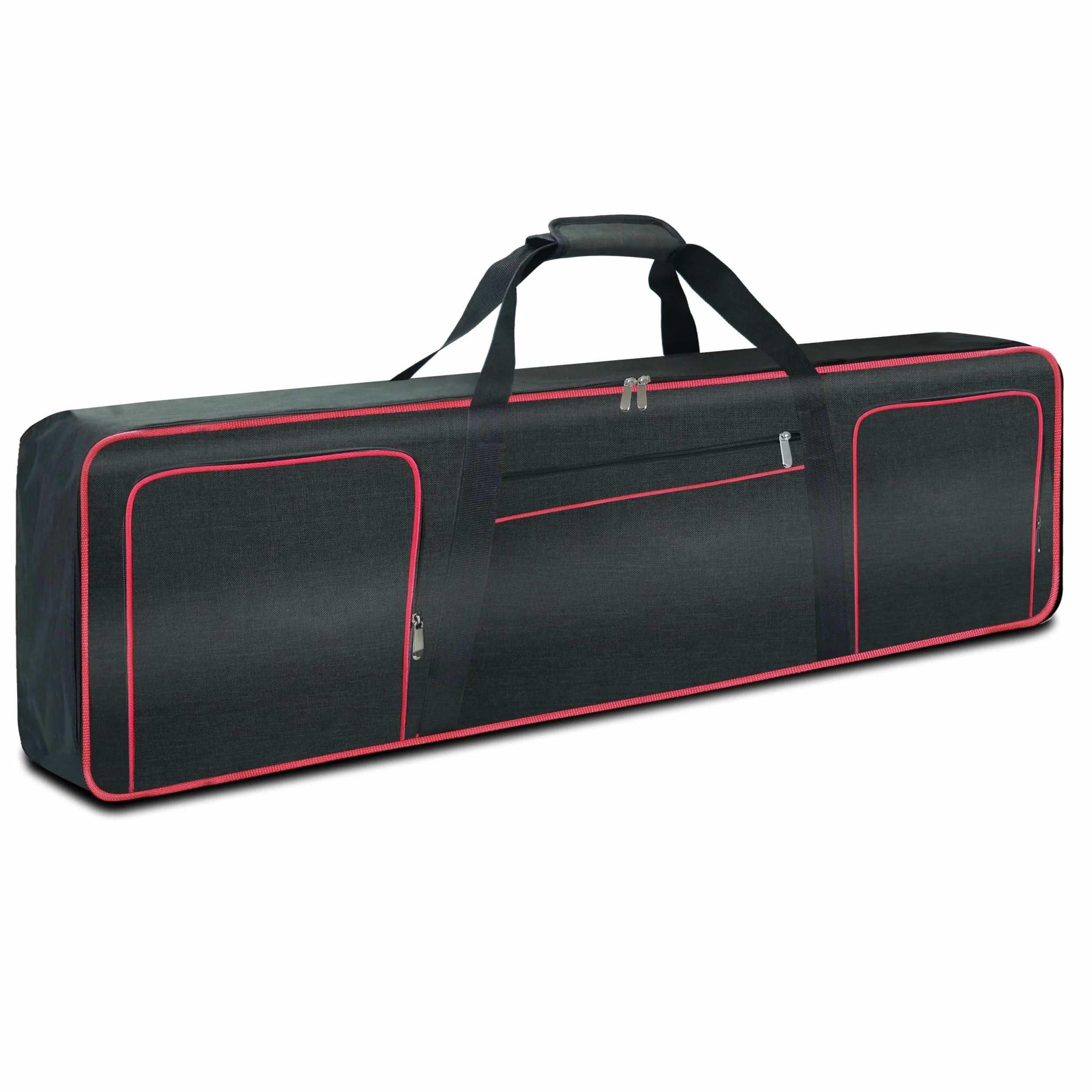 Ruibo Funda para Teclado de 88 Teclas para Piano eléctrico con Acolchado de algodón de 10 mm, Impermeable, Bolsa de Concierto Oxford 600D, 54 x 13 x 6.7 Pulgadas, Color Rojo