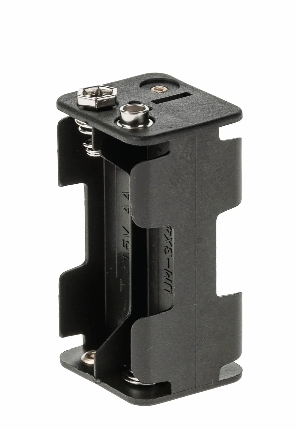 CABLEPELADO Portapilas Plano | Soporte de Batería AAA | Voltaje Total: 6V (1.5V por Pila) | Apto para 4 Pilas LR3 AAA (FR3, HR3, LR3)