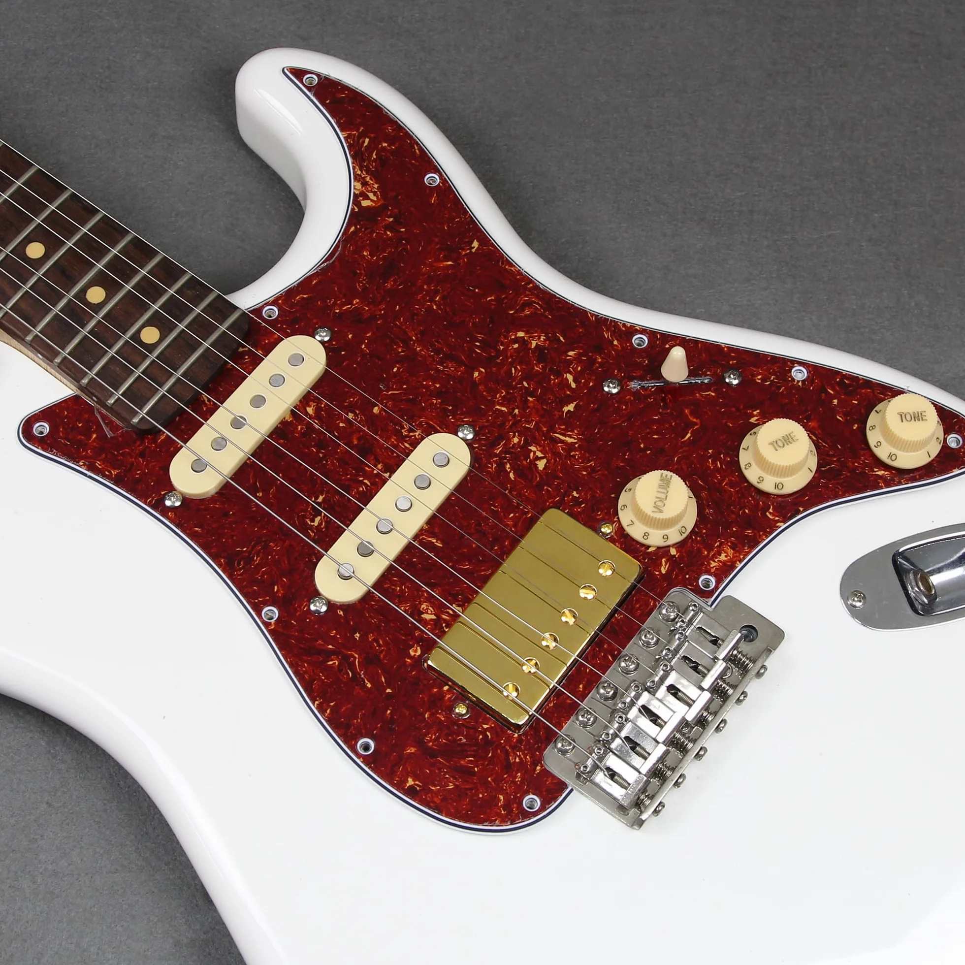FLEOR Alnico - Juego de 5 pastillas de bobina simple y humbucker de alta ganancia, HSS N+M+B, color crema para guitarra estilo ST