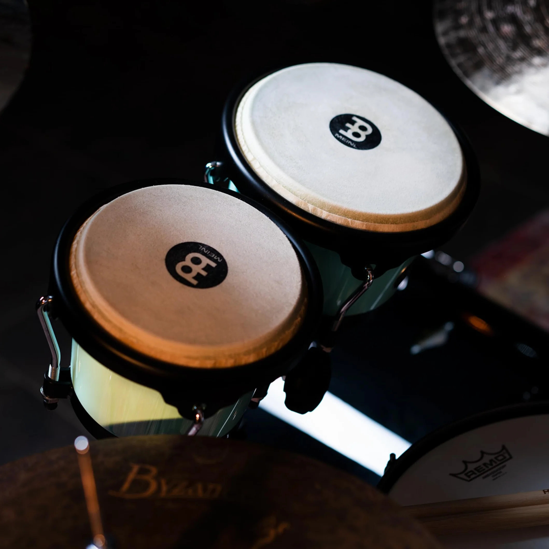MEINL Percussion Headliner Bongo - Journey Series - Special Edition - 6 1/2" Macho & 7 1/2" Hembra - Seafoam Green (HB50SF)