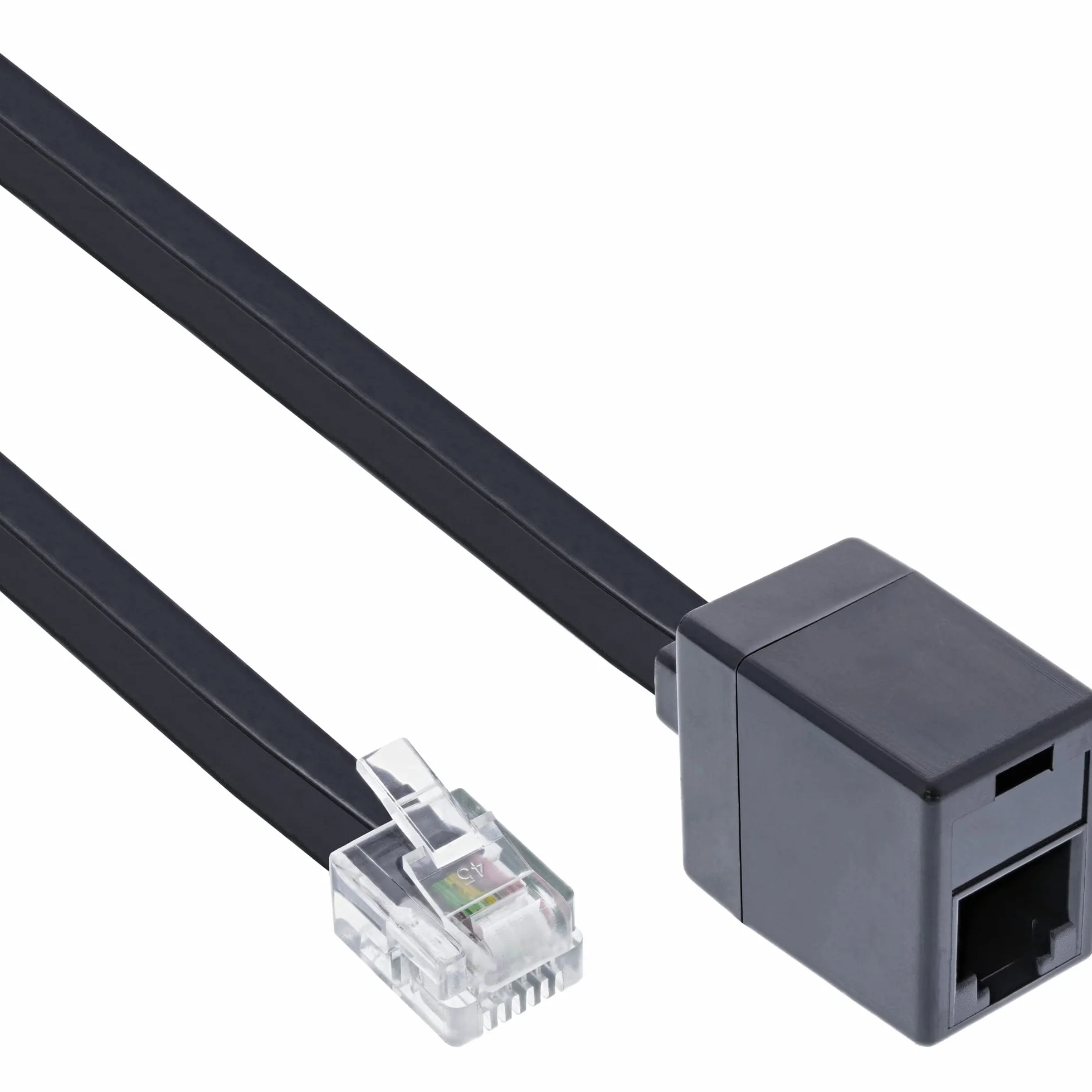 Cable telefónico 2 m Negro RJ12 InLine 18832 para teléfonos fijos